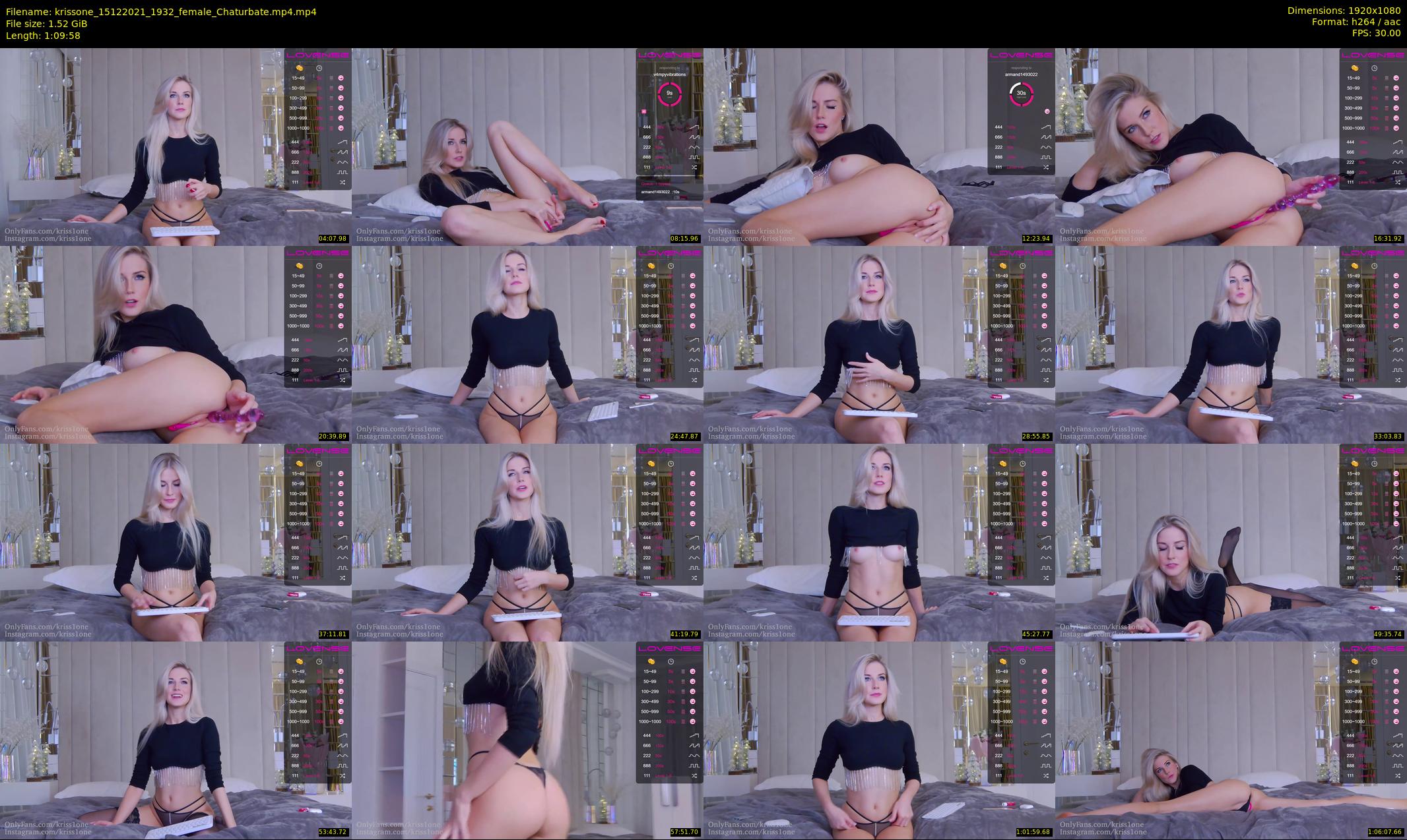 krissone — 70 minute Chaturbate female cam show recording, 1080p, Dec 15, 2021