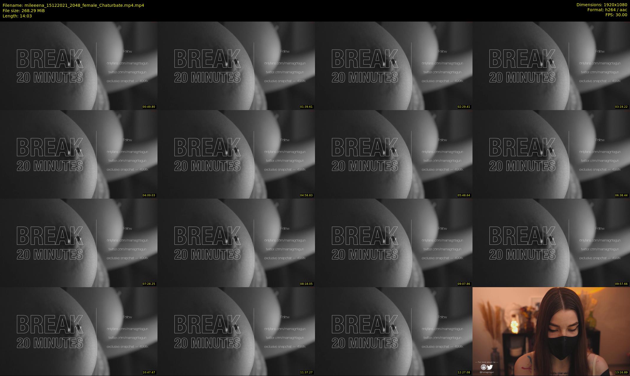 mileeena — 15 minute Chaturbate female cam show recording, 1080p, Dec 15, 2021