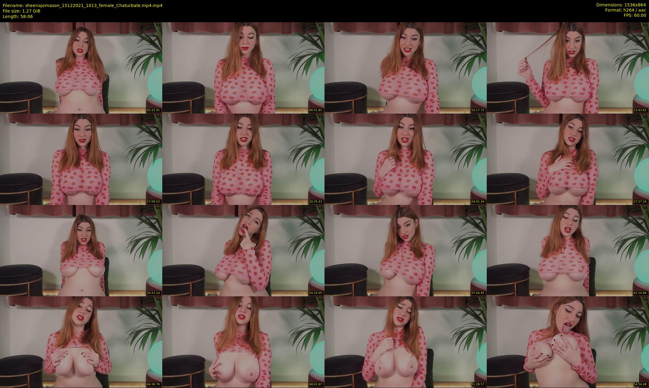 sheenajomason — 59 minute Chaturbate female cam show recording, 720p, Dec 15, 2021