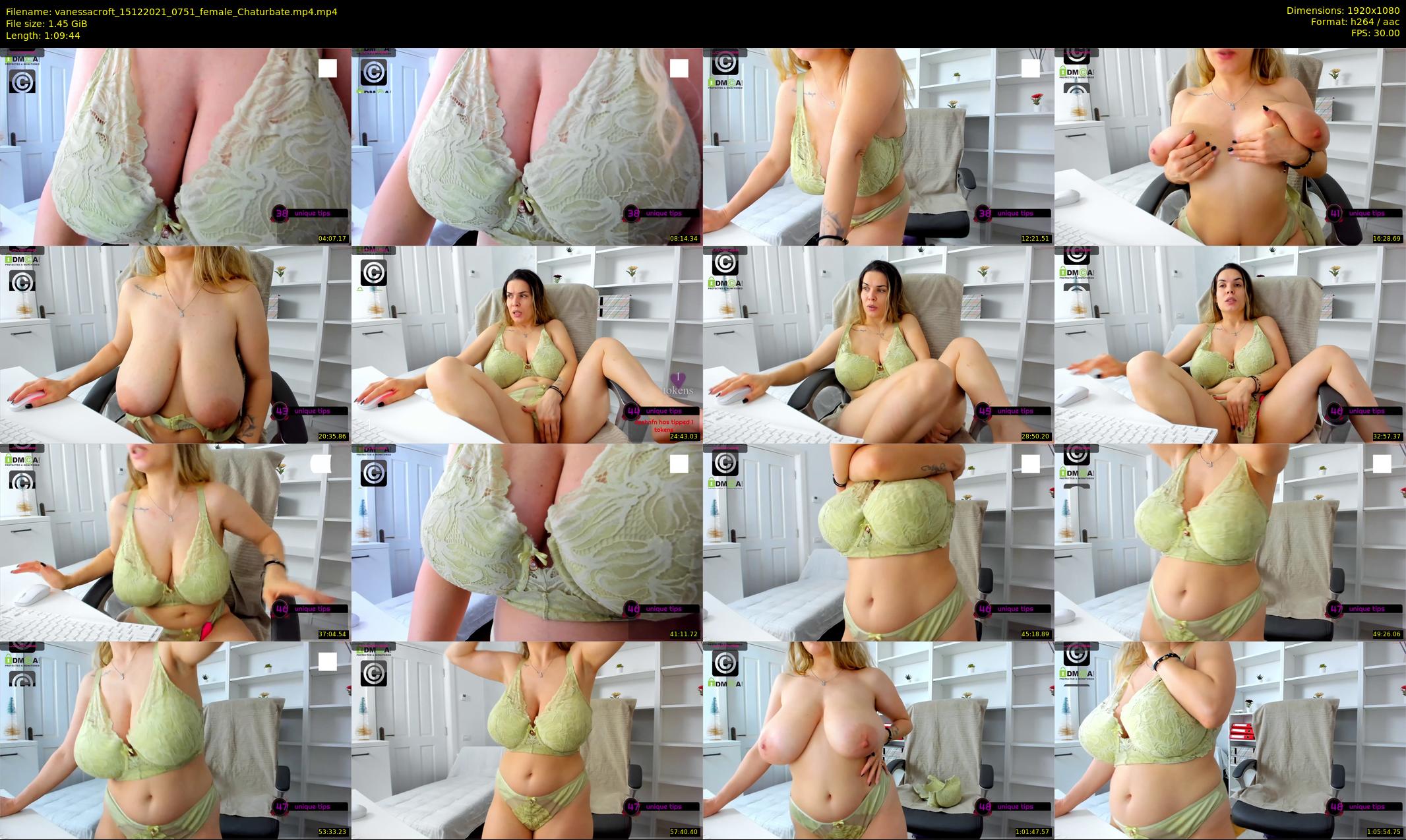 vanessacroft — 70 minute Chaturbate female cam show recording, 1080p, Dec 15, 2021