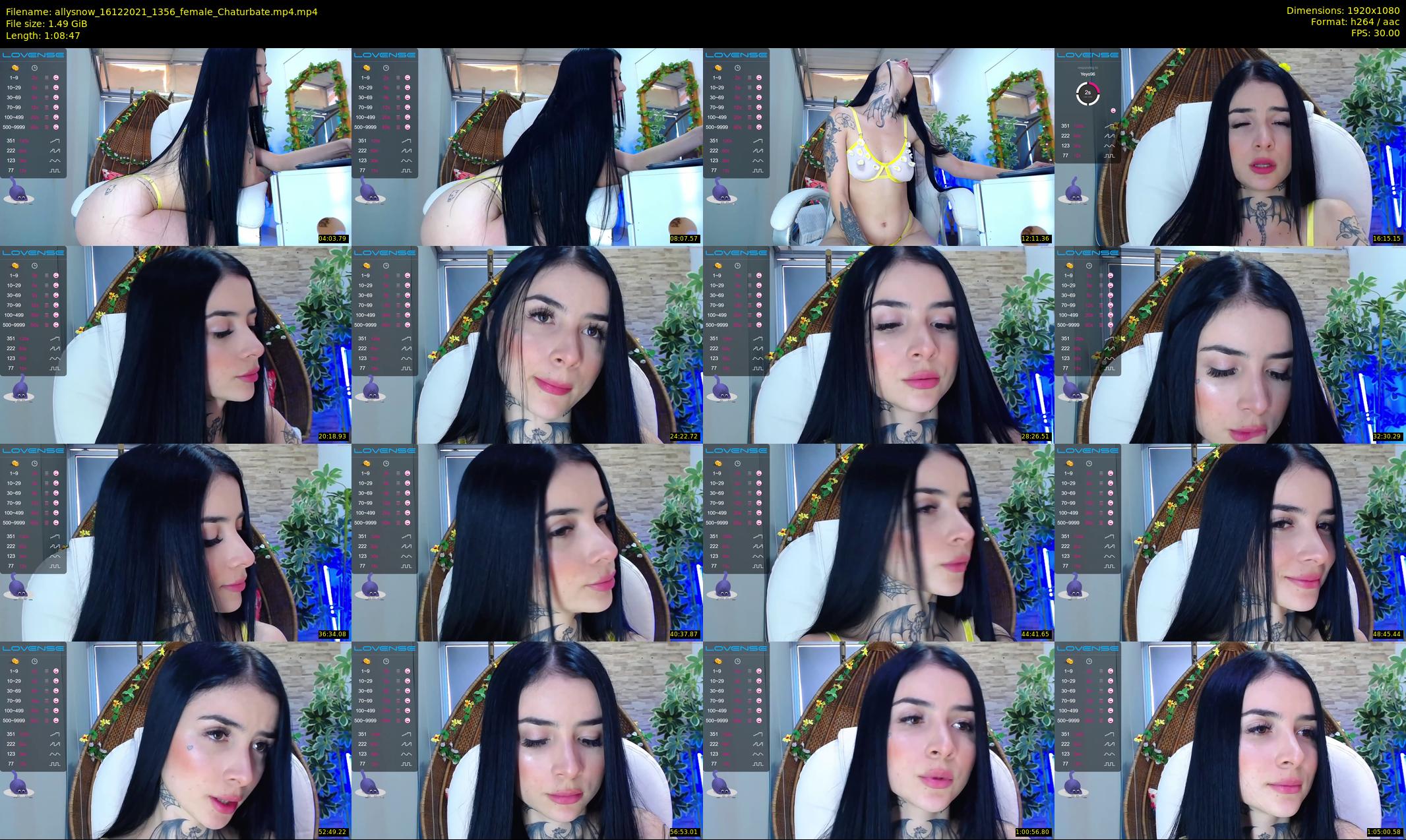 allysnow — 69 minute Chaturbate female cam show recording, 1080p, Dec 16, 2021