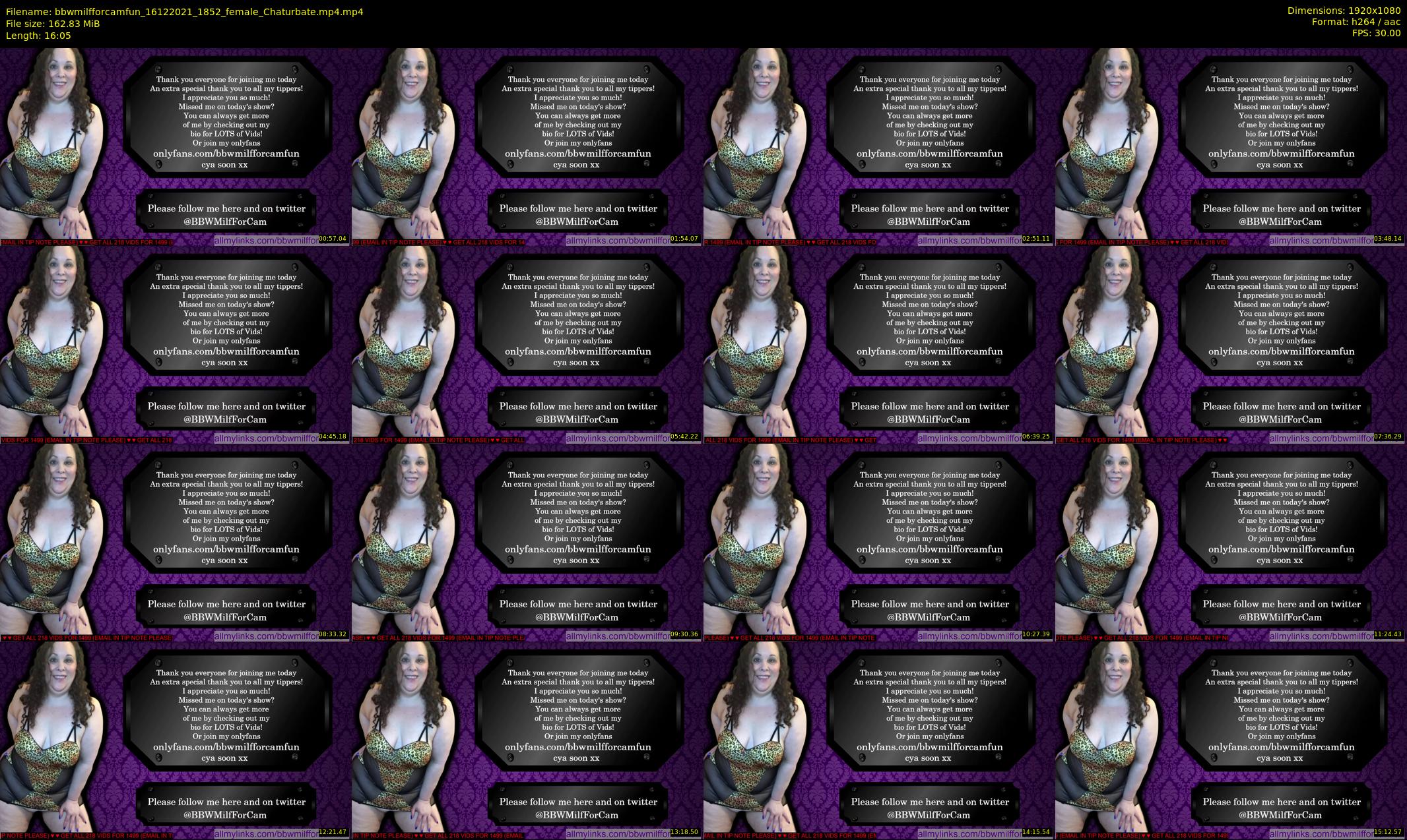 bbwmilfforcamfun — 17 minute Chaturbate female cam show recording, 1080p, Dec 16, 2021