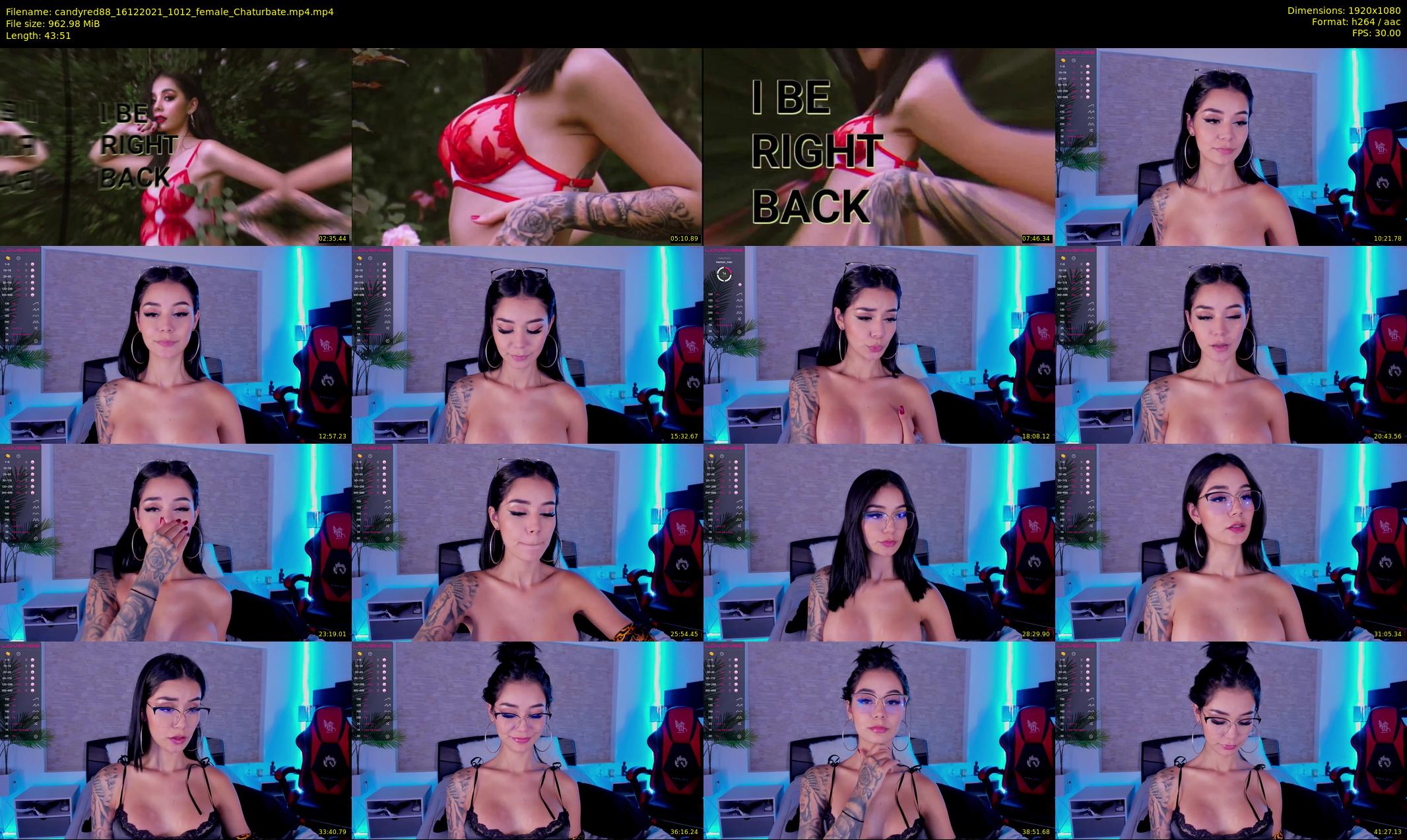 candyred88 — 44 minute Chaturbate female cam show recording, 1080p, Dec 16, 2021