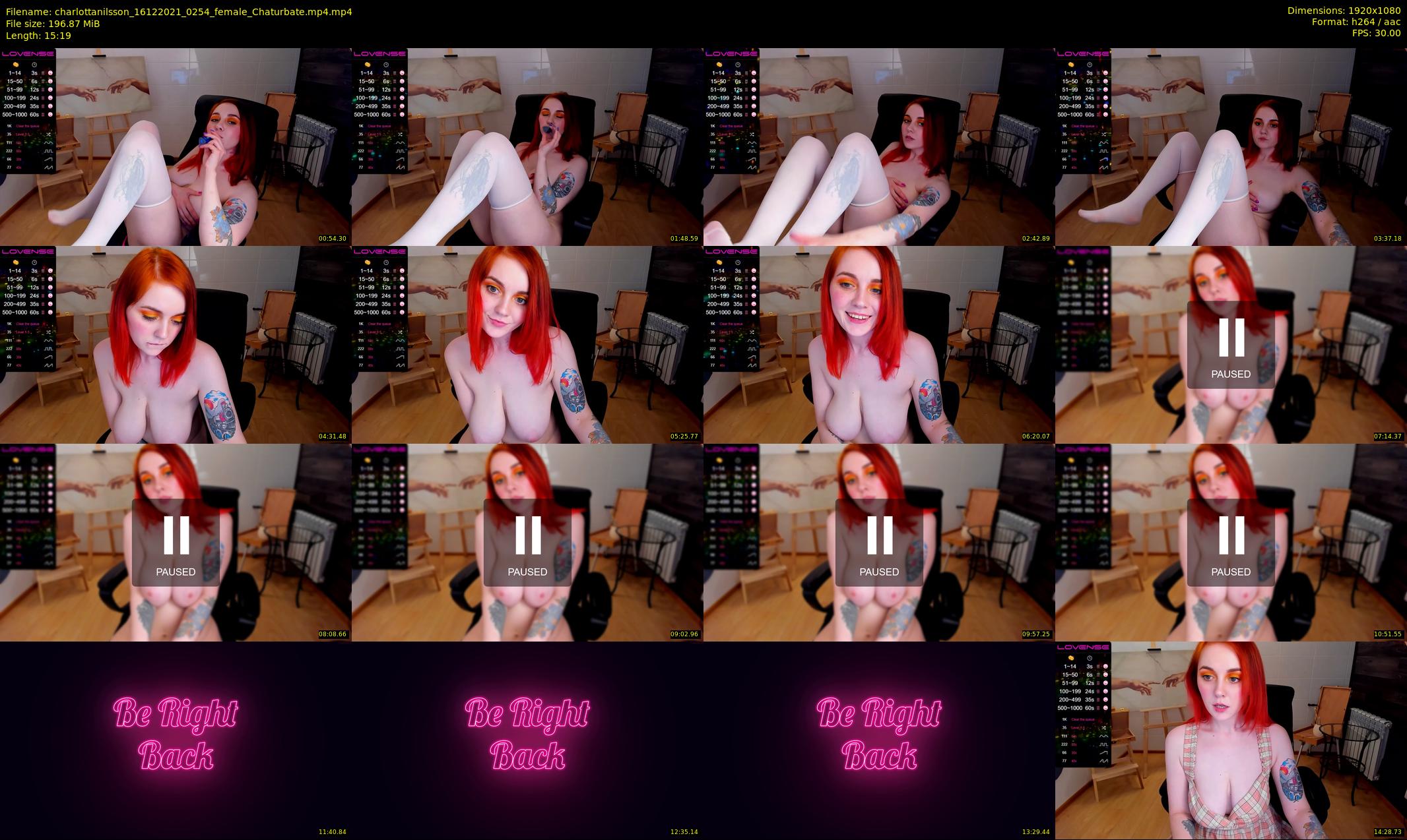 charlottanilsson — 16 minute Chaturbate female cam show recording, 1080p, Dec 16, 2021
