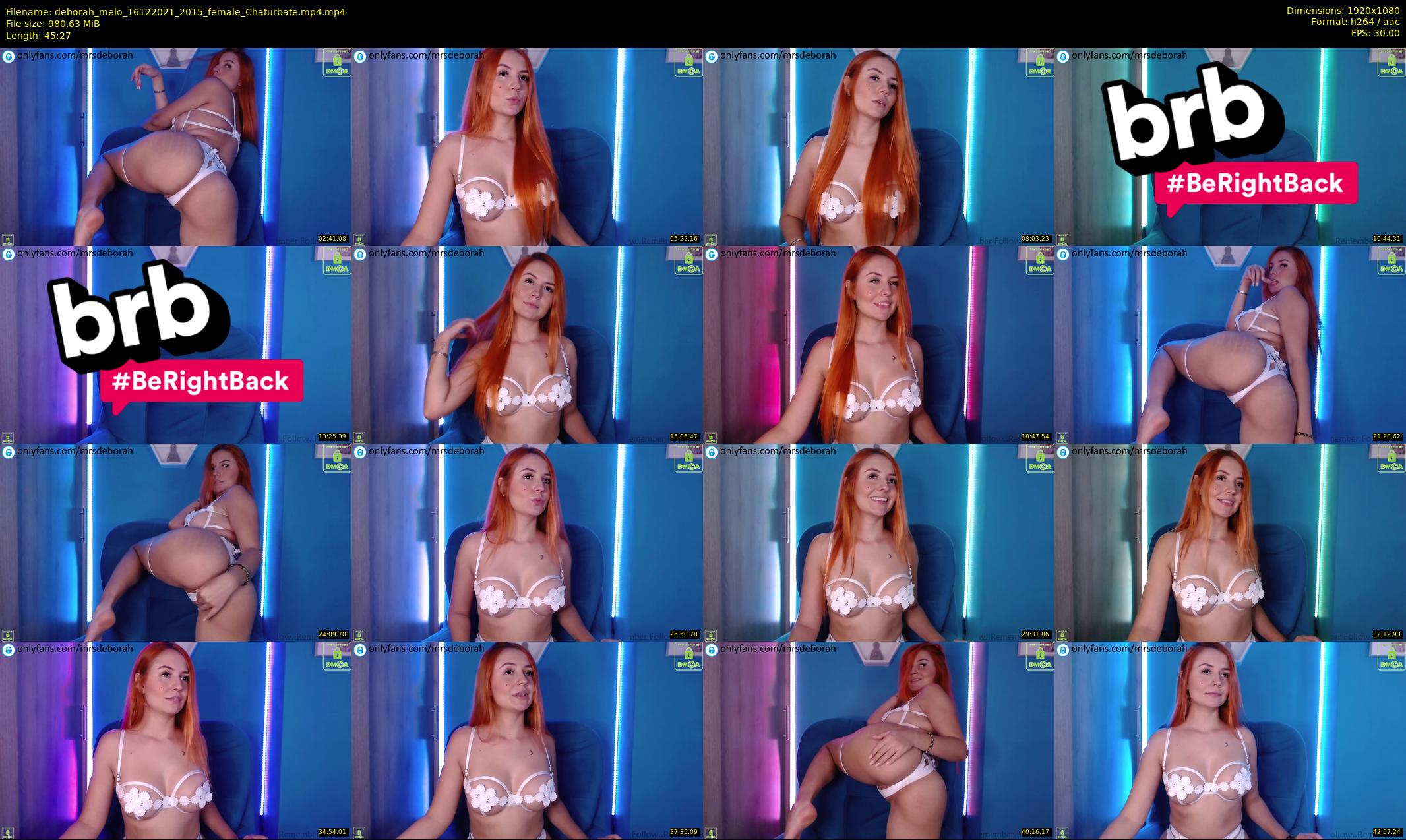 deborah_melo — 46 minute Chaturbate female cam show recording, 1080p, Dec 16, 2021