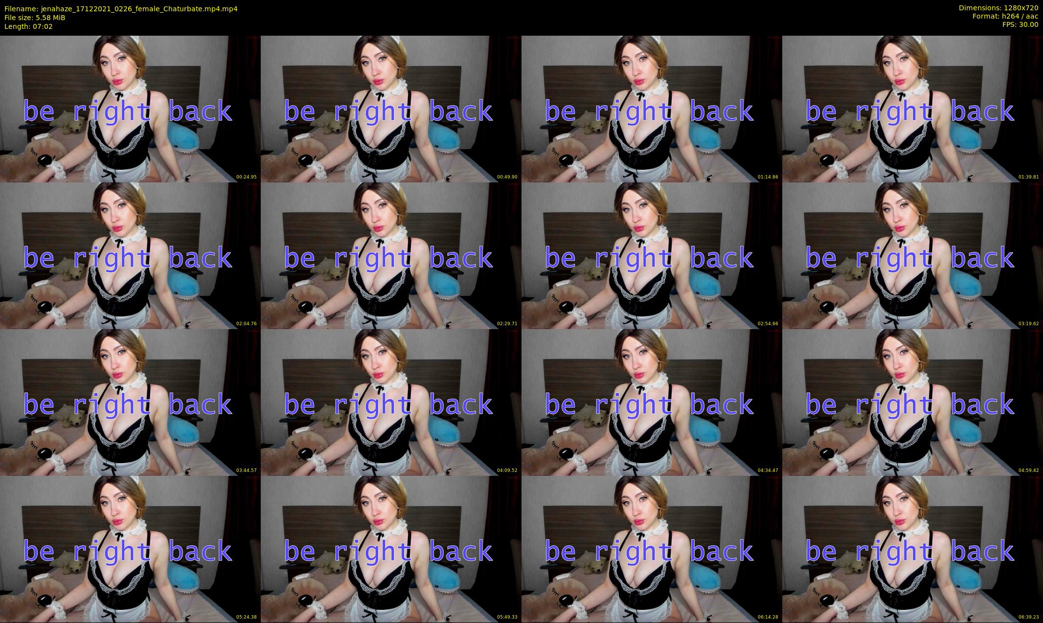jenahaze — 8 minute Chaturbate female cam show recording, 720p, Dec 17, 2021