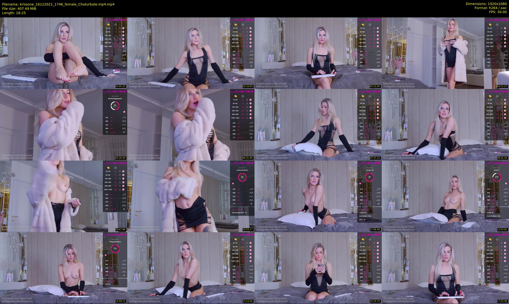 krissone — 19 minute Chaturbate female cam show recording, 1080p, Dec 16, 2021