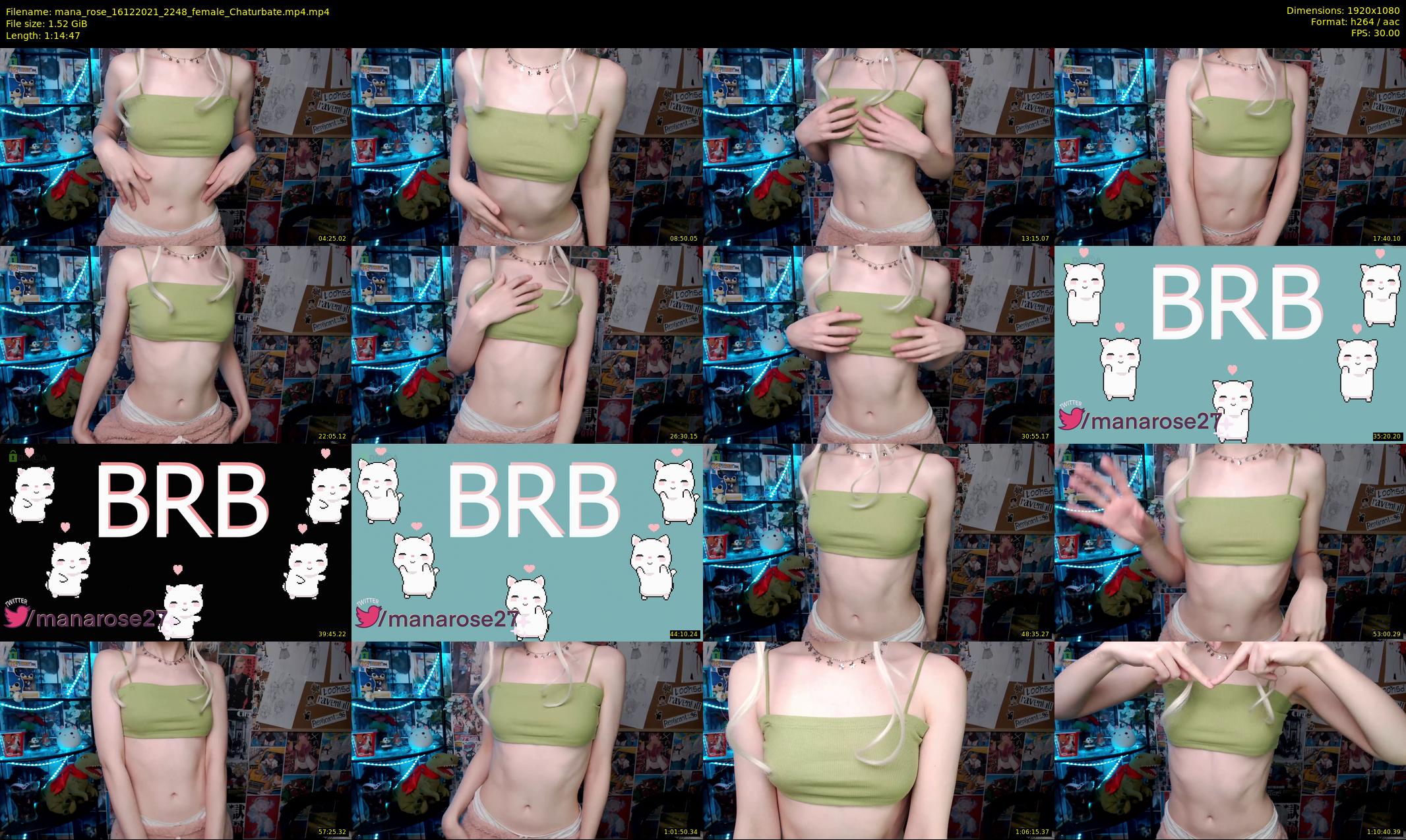 mana_rose — 75 minute Chaturbate female cam show recording, 1080p, Dec 16, 2021