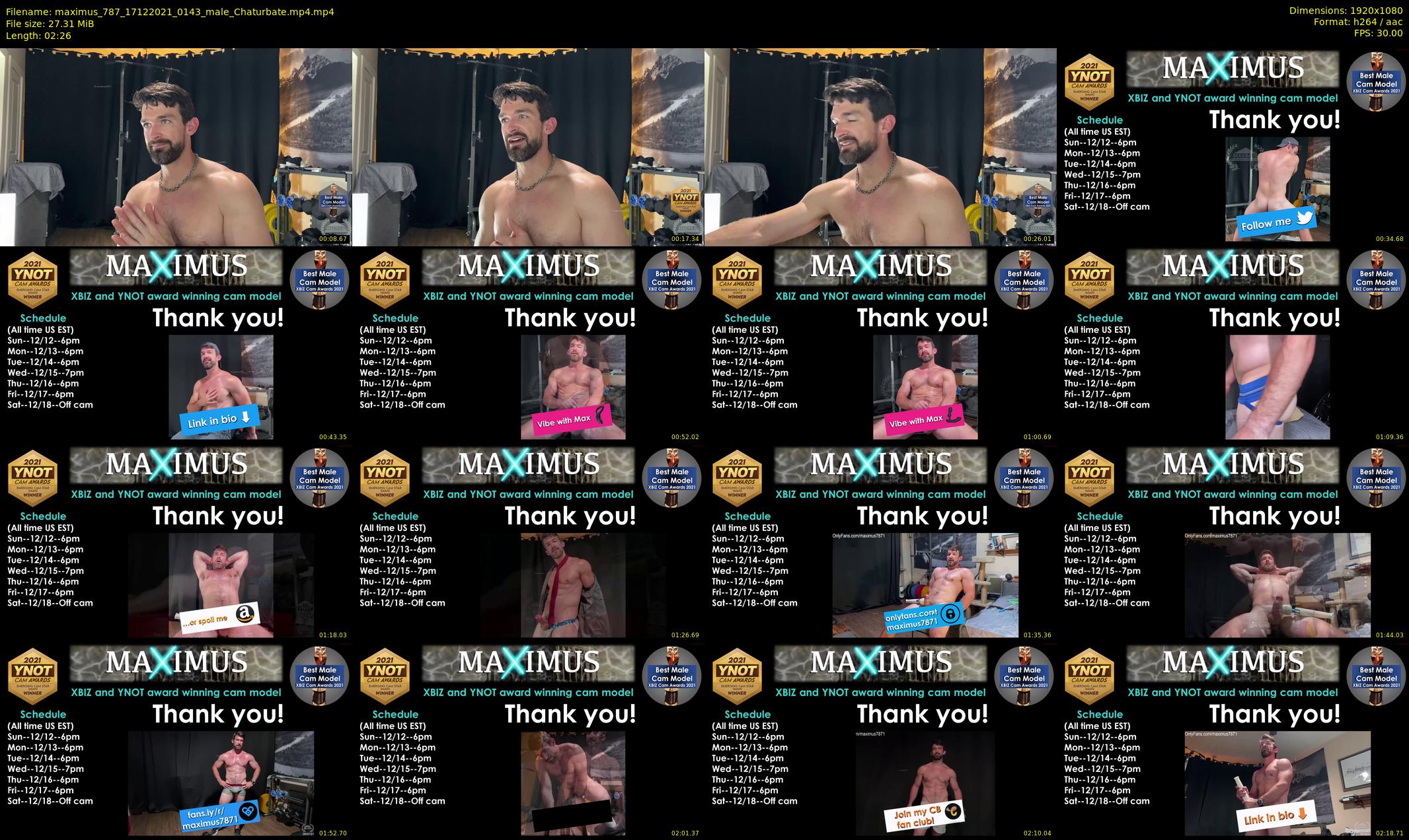 maximus_787 — 3 minute Chaturbate male cam show recording, 1080p, Dec 17, 2021