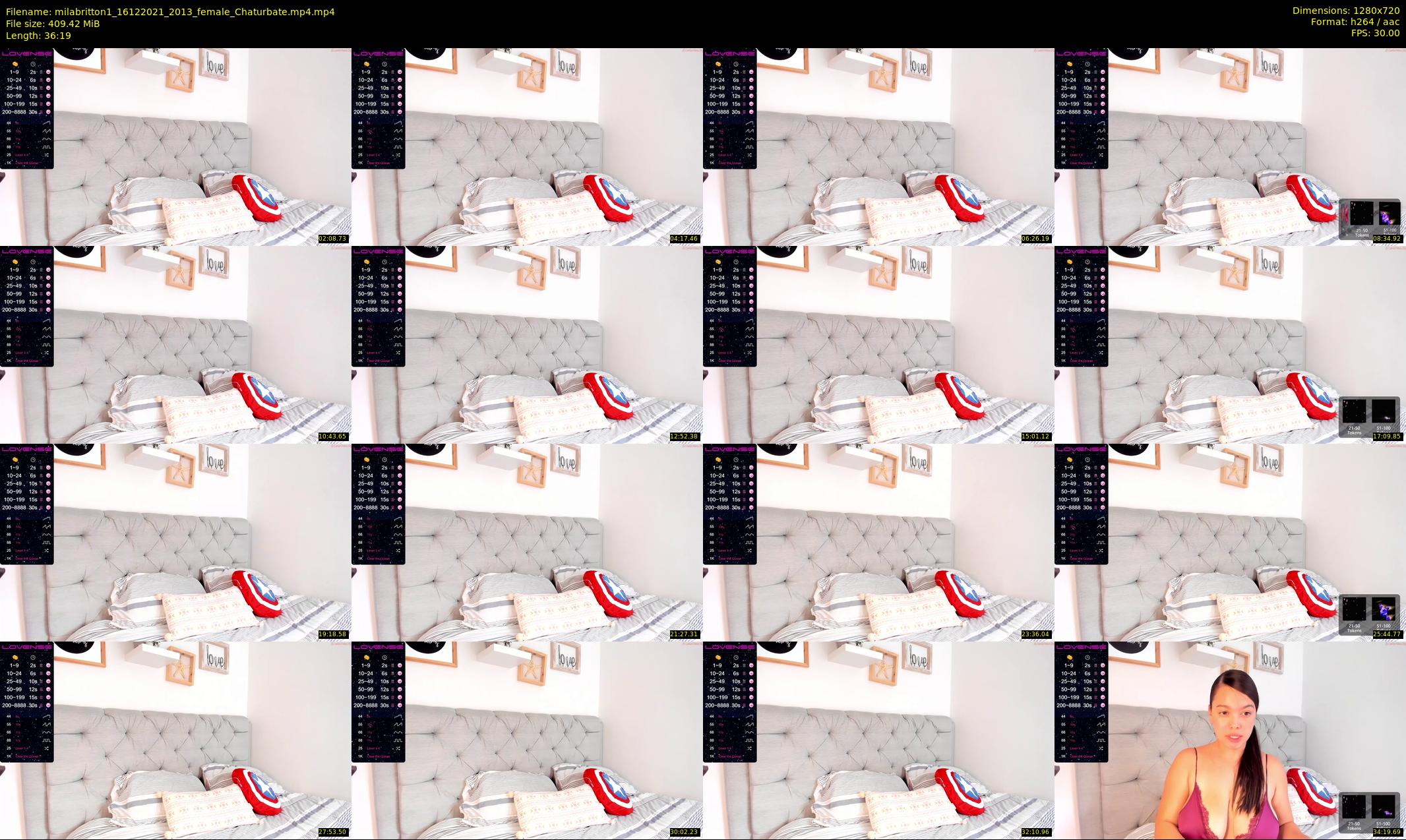 milabritton1 — 37 minute Chaturbate female cam show recording, 720p, Dec 16, 2021
