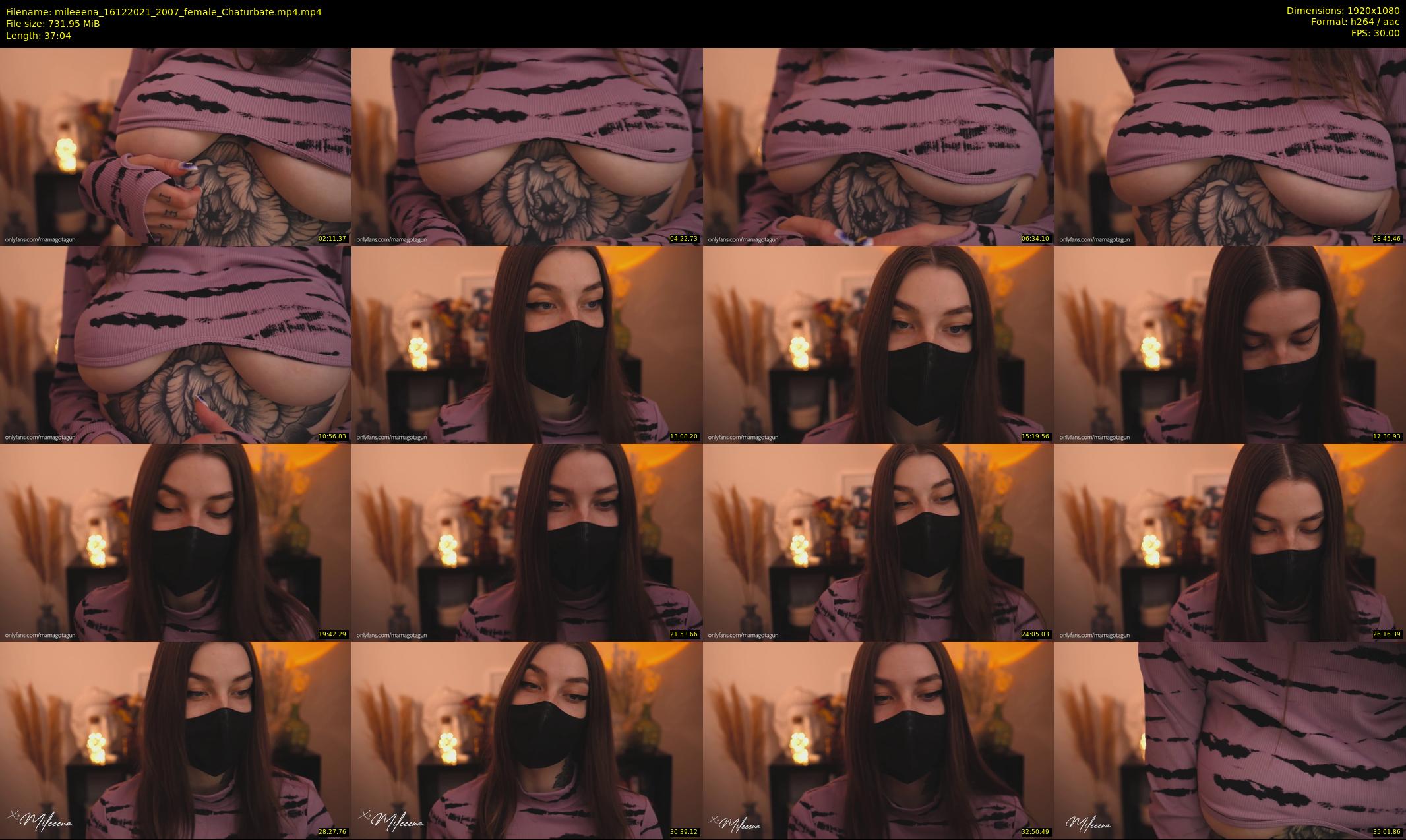 mileeena — 38 minute Chaturbate female cam show recording, 1080p, Dec 16, 2021