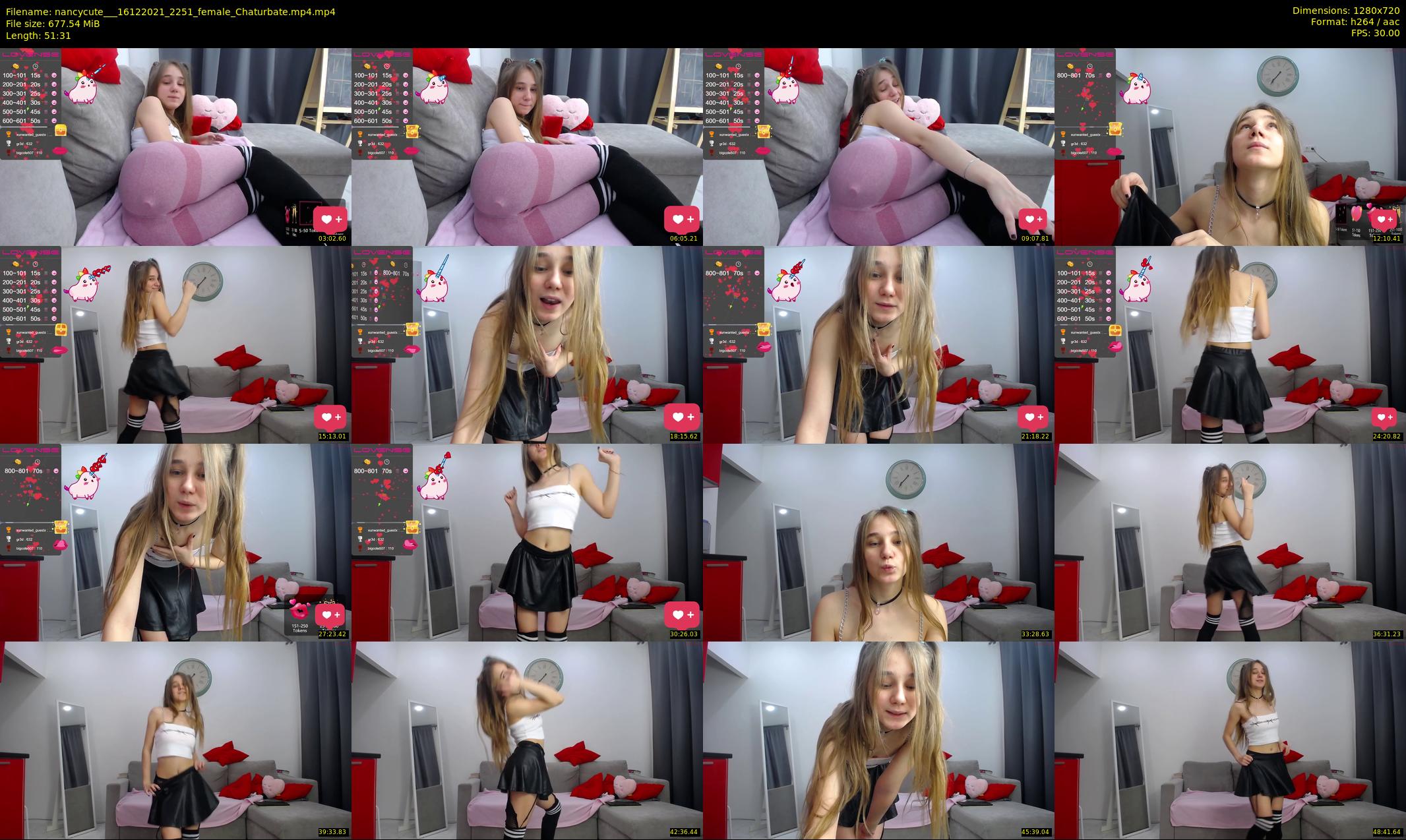 nancycute__ — 52 minute Chaturbate female cam show recording, 720p, Dec 16, 2021