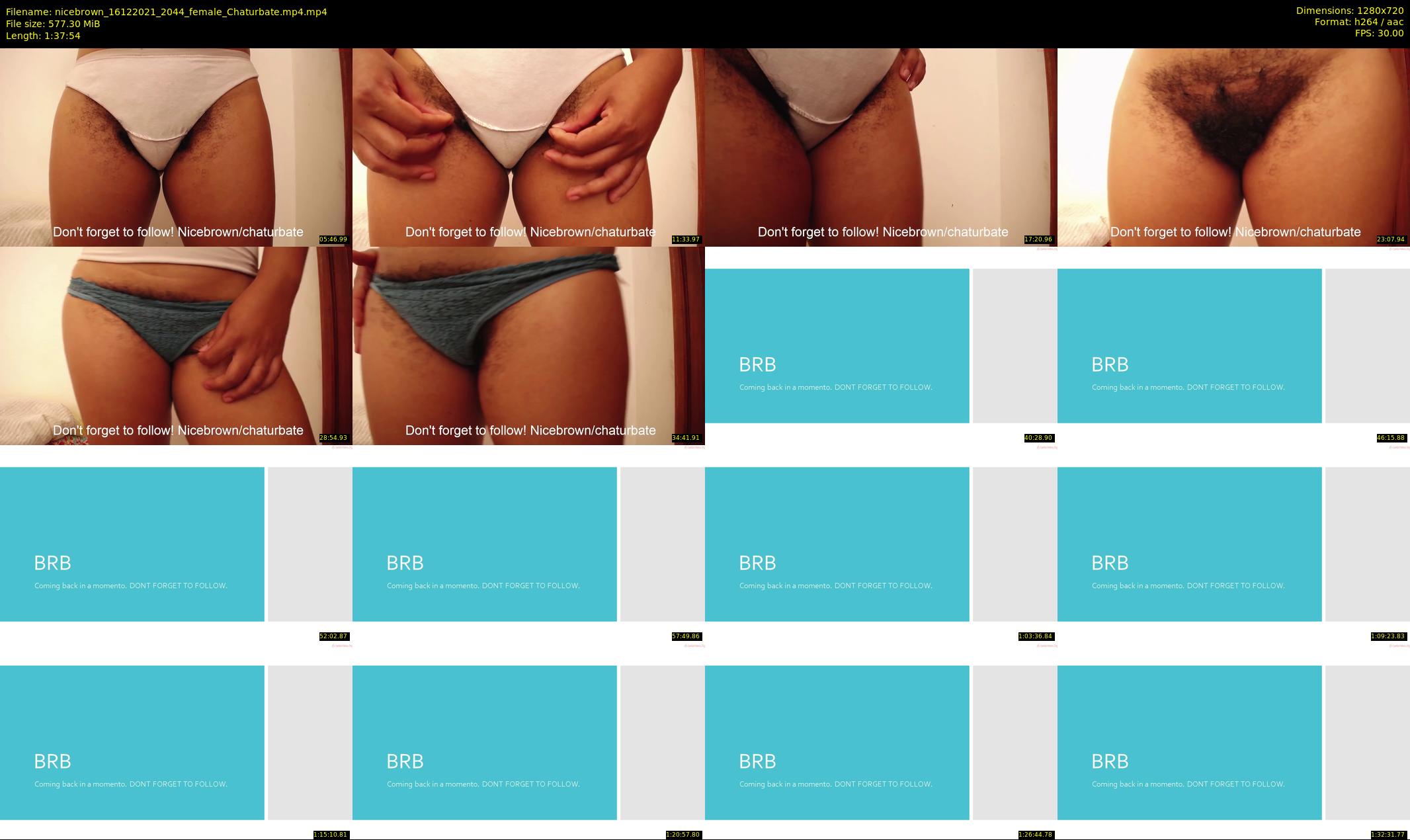 nicebrown — 98 minute Chaturbate female cam show recording, 720p, Dec 16, 2021