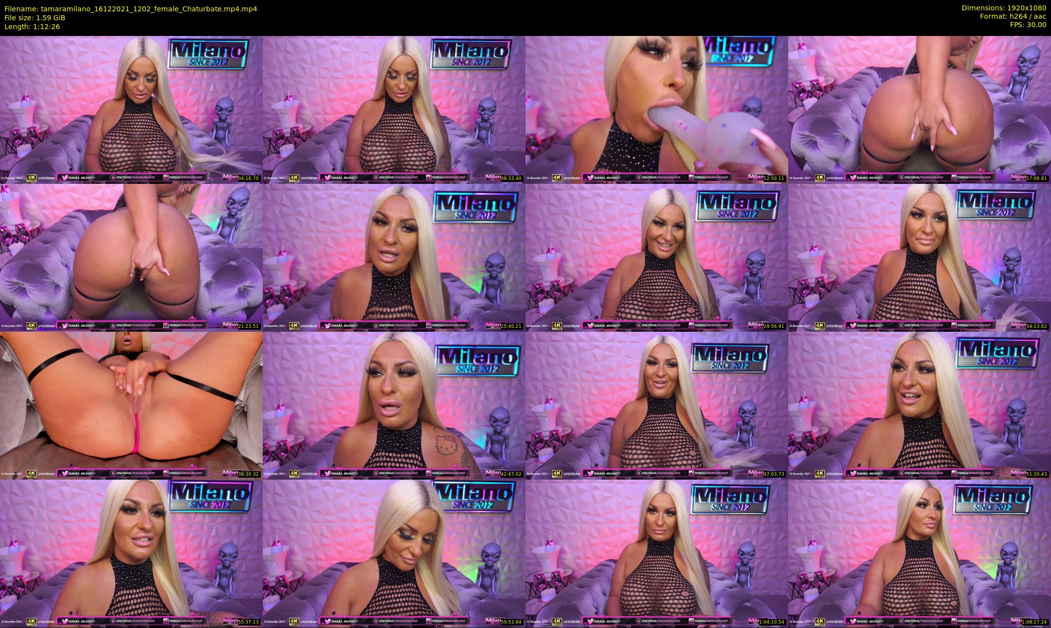 tamaramilano — 73 minute Chaturbate female cam show recording, 1080p, Dec 16, 2021