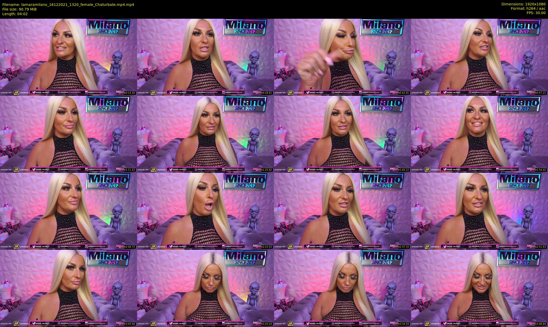 tamaramilano — 5 minute Chaturbate female cam show recording, 1080p, Dec 16, 2021
