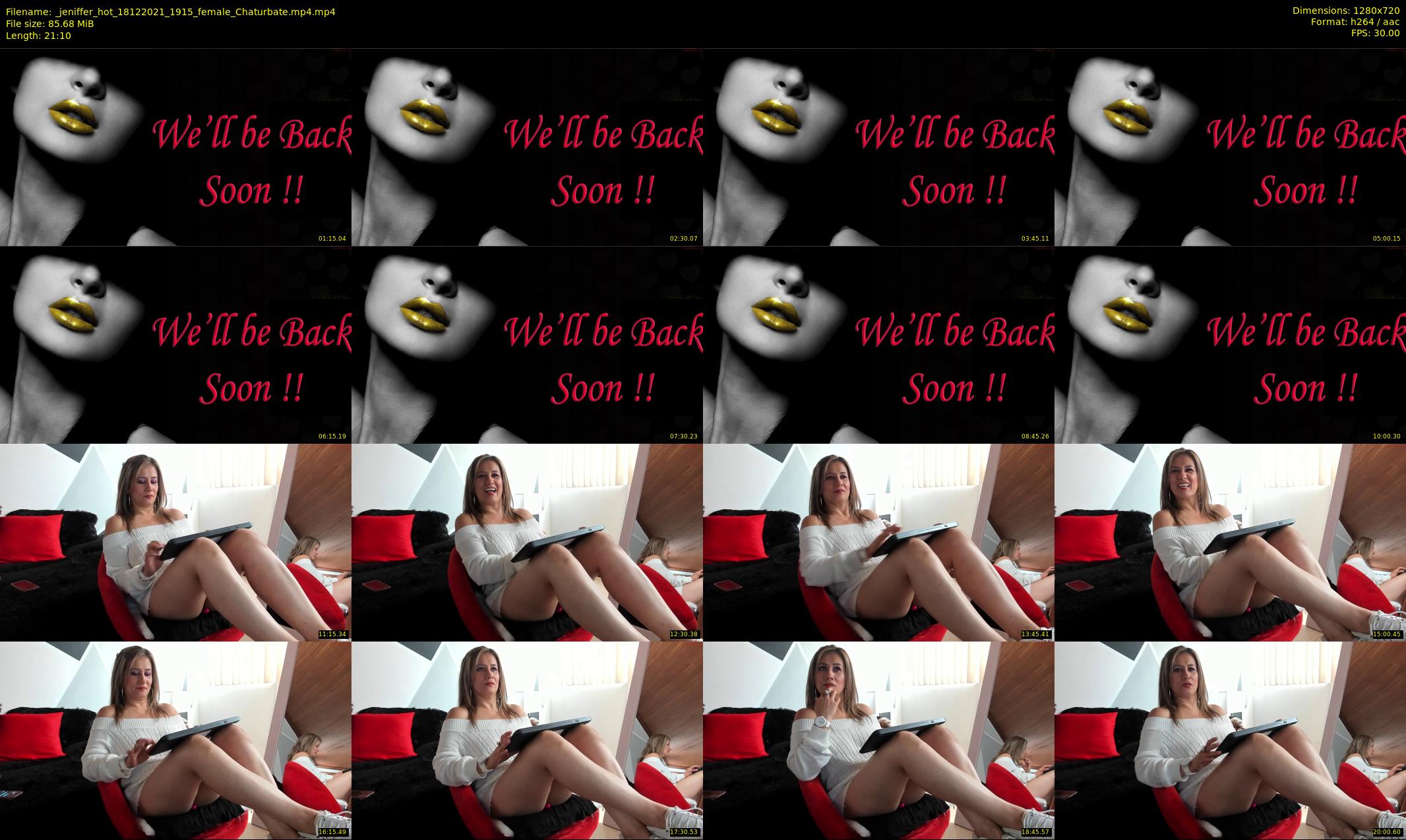 _jeniffer_hot — 22 minute Chaturbate female cam show recording, 720p, Dec 18, 2021