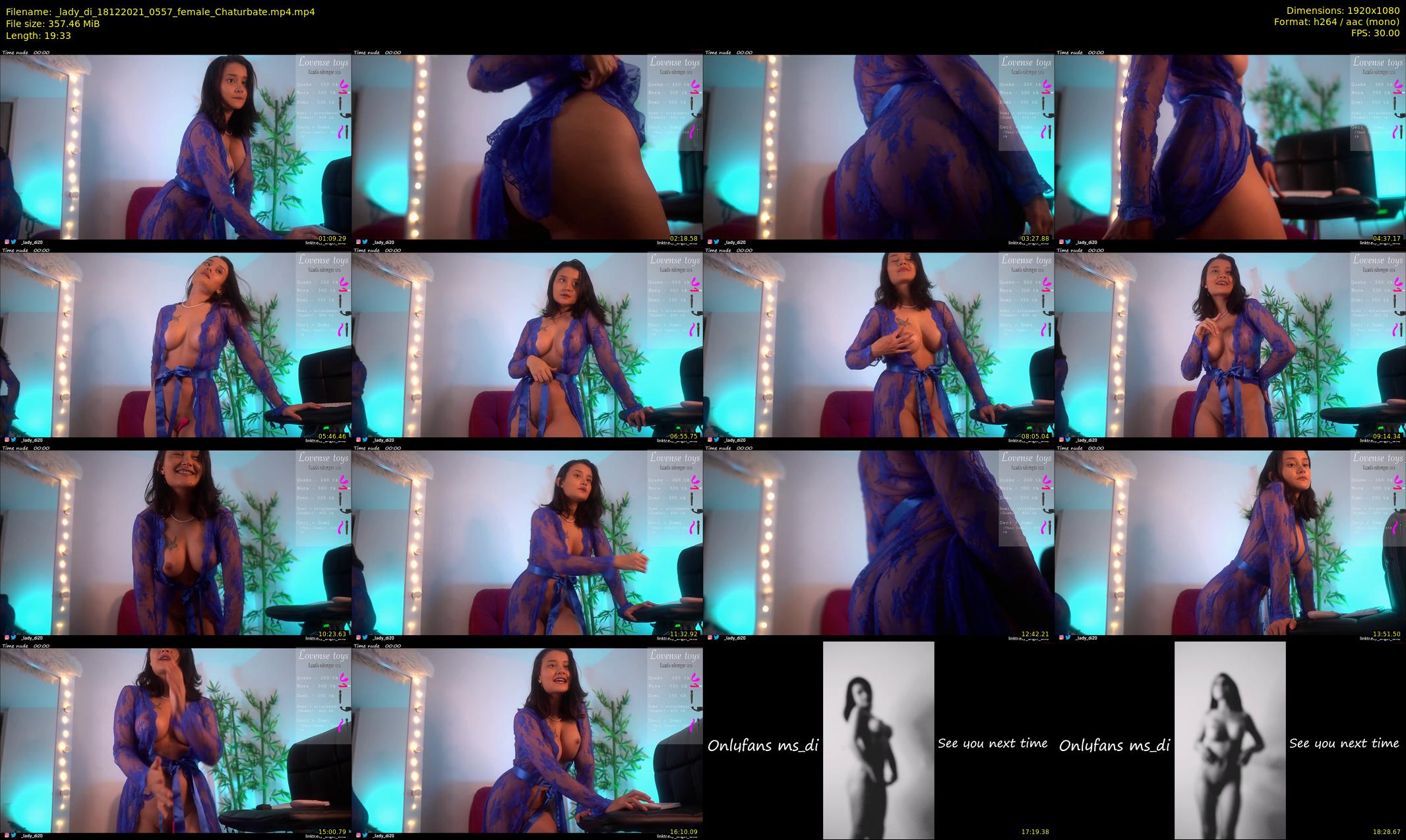 _lady_di — 20 minute Chaturbate female cam show recording, 1080p, Dec 18, 2021
