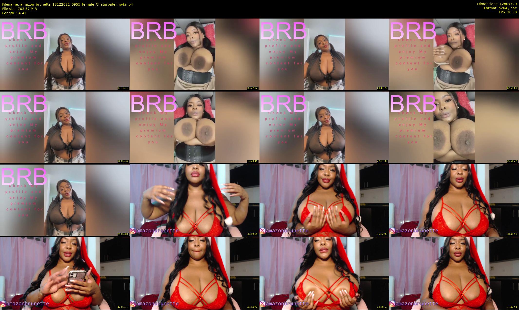 amazon_brunette — 55 minute Chaturbate female cam show recording, 720p, Dec 18, 2021