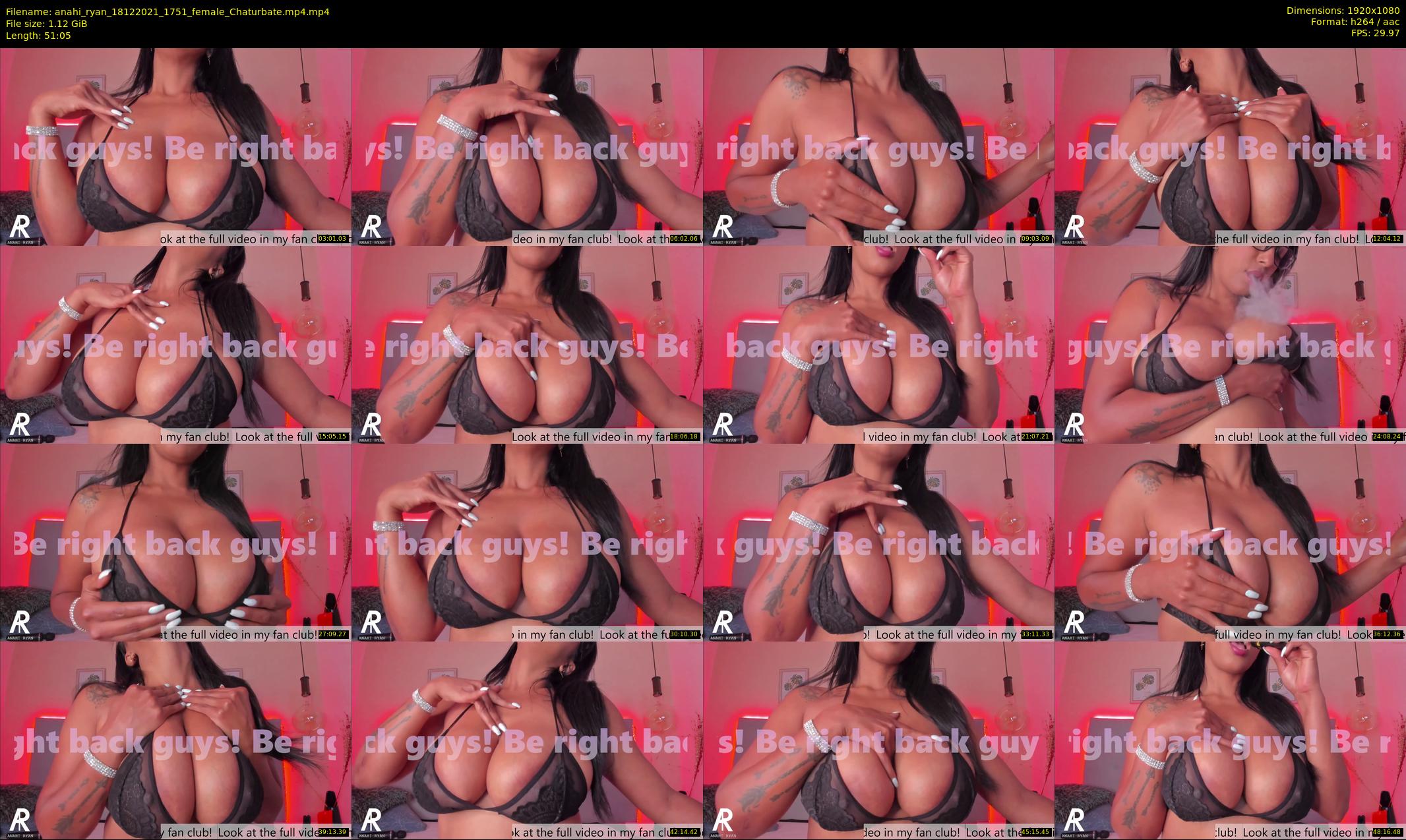 anahi_ryan — 52 minute Chaturbate female cam show recording, 1080p, Dec 18, 2021