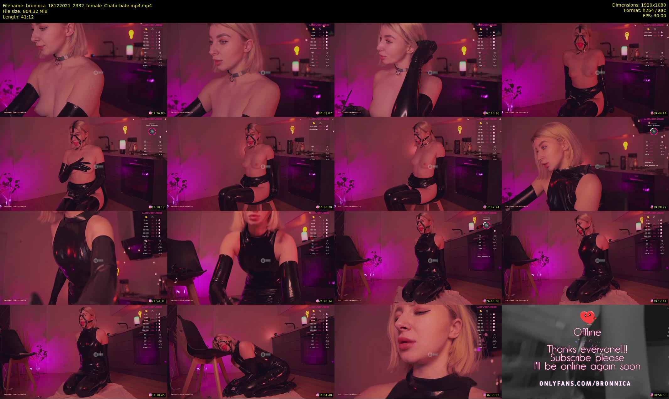 bronnica — 42 minute Chaturbate female cam show recording, 1080p, Dec 18, 2021