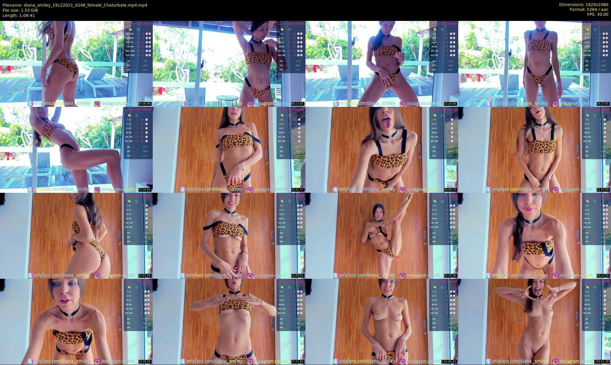 diana_smiley — 70 minute Chaturbate female cam show recording, 1080p, Dec 19, 2021