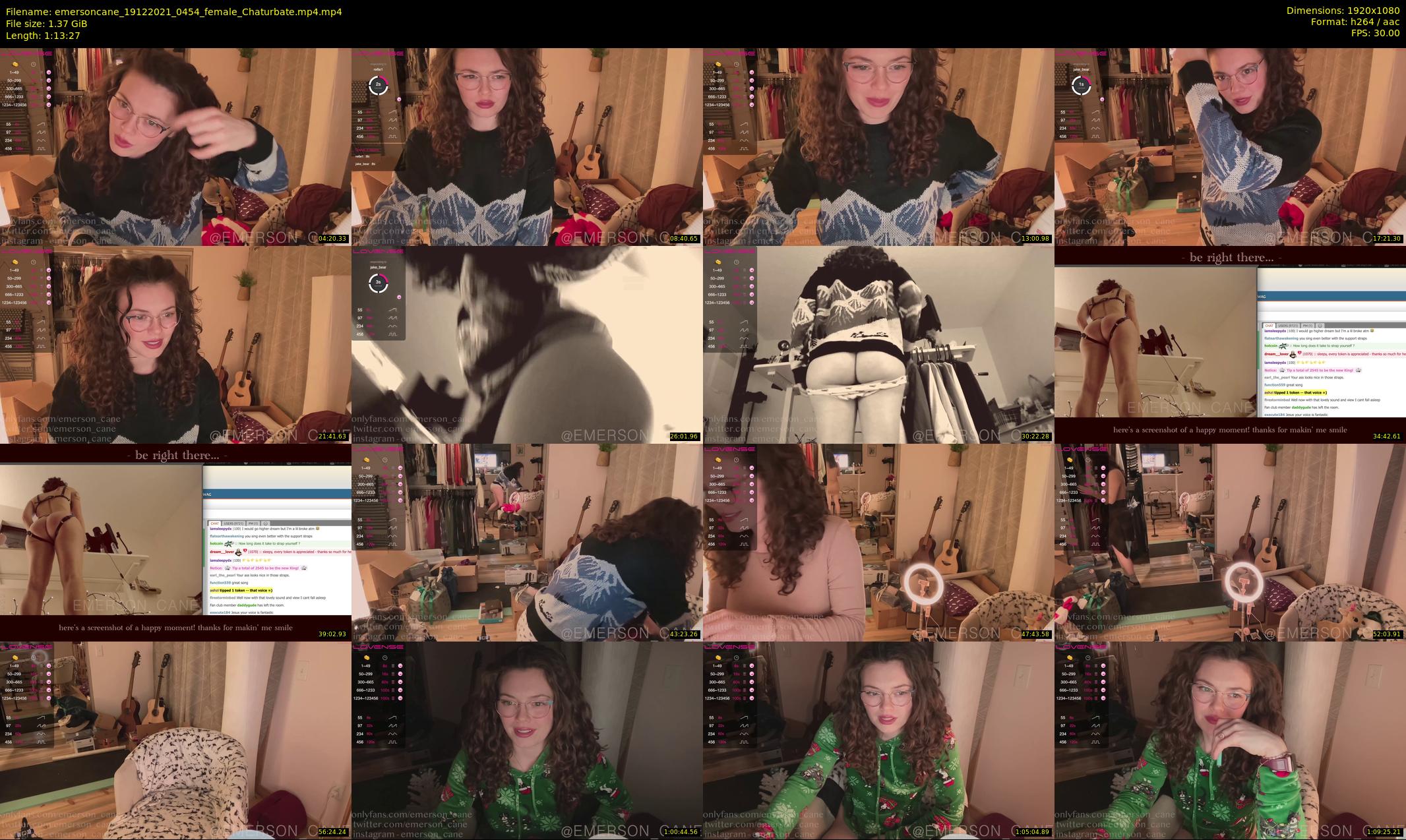 emersoncane — 74 minute Chaturbate female cam show recording, 1080p, Dec 19, 2021