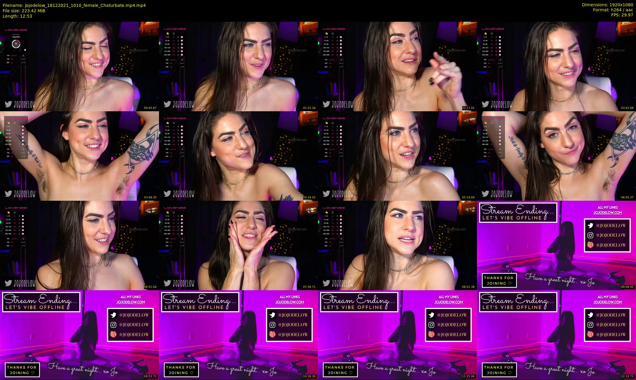 jojodelow — 13 minute Chaturbate female cam show recording, 1080p, Dec 18, 2021