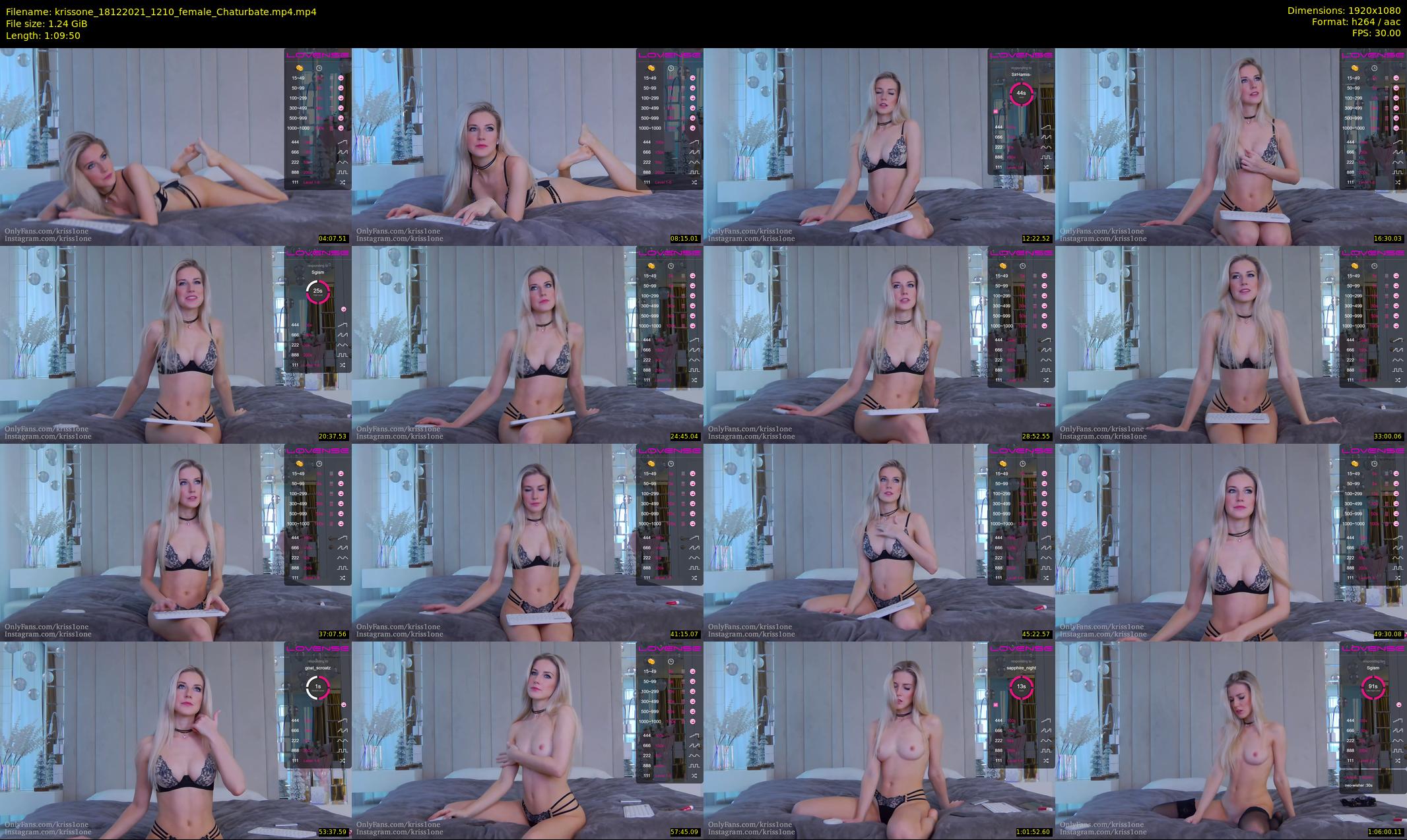 krissone — 70 minute Chaturbate female cam show recording, 1080p, Dec 18, 2021