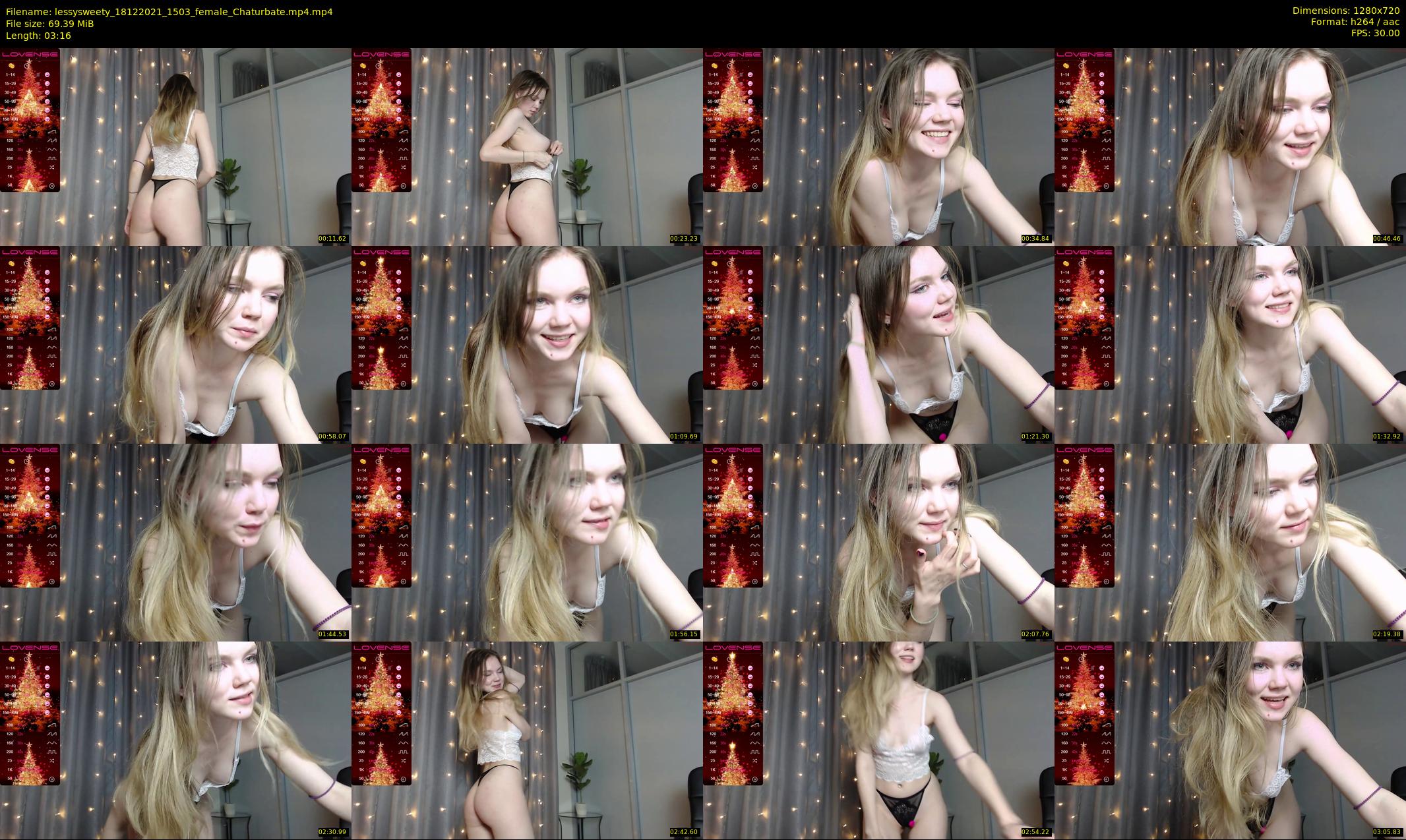 lessysweety — 4 minute Chaturbate female cam show recording, 720p, Dec 18, 2021
