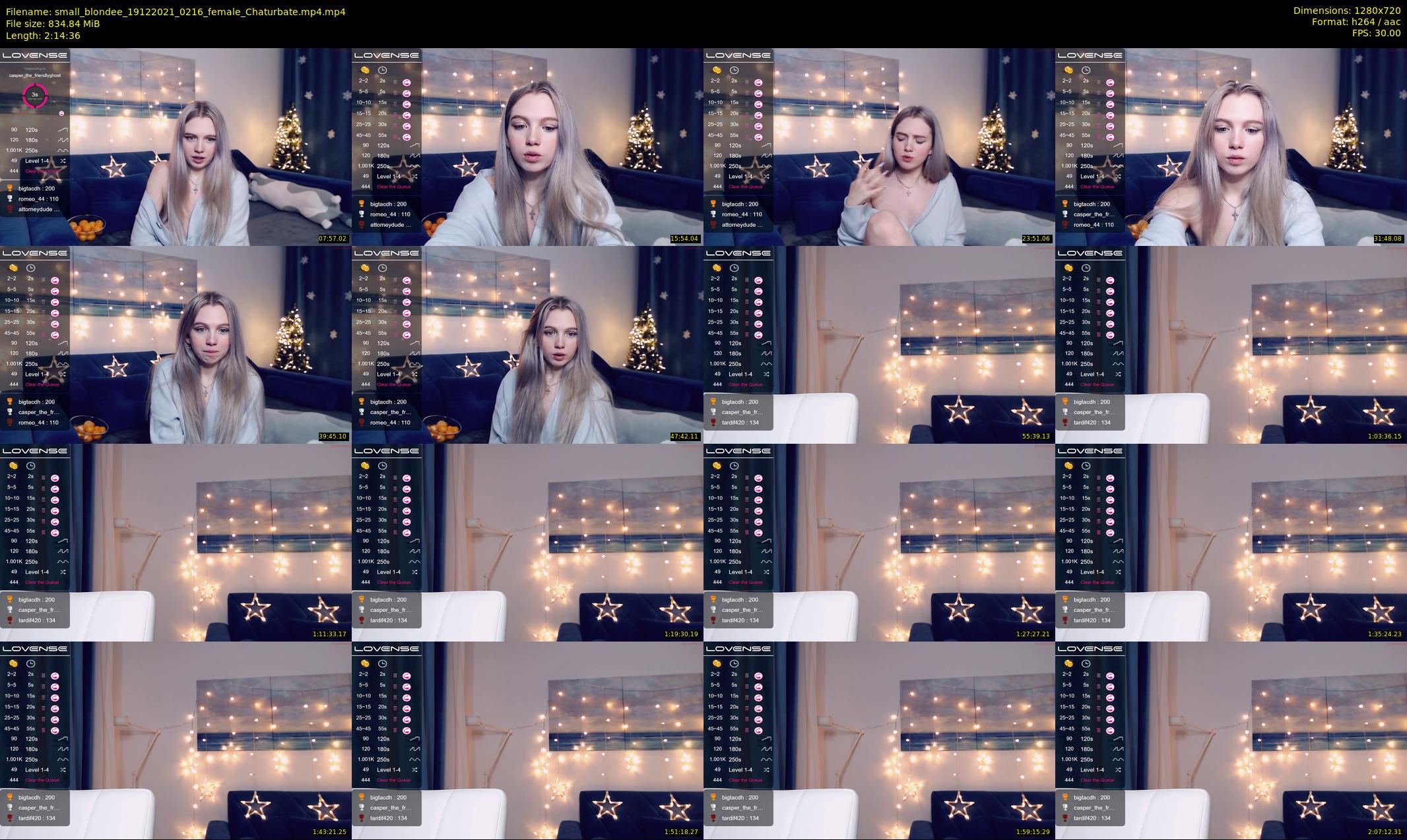 small_blondee — 135 minute Chaturbate female cam show recording, 720p, Dec 19, 2021