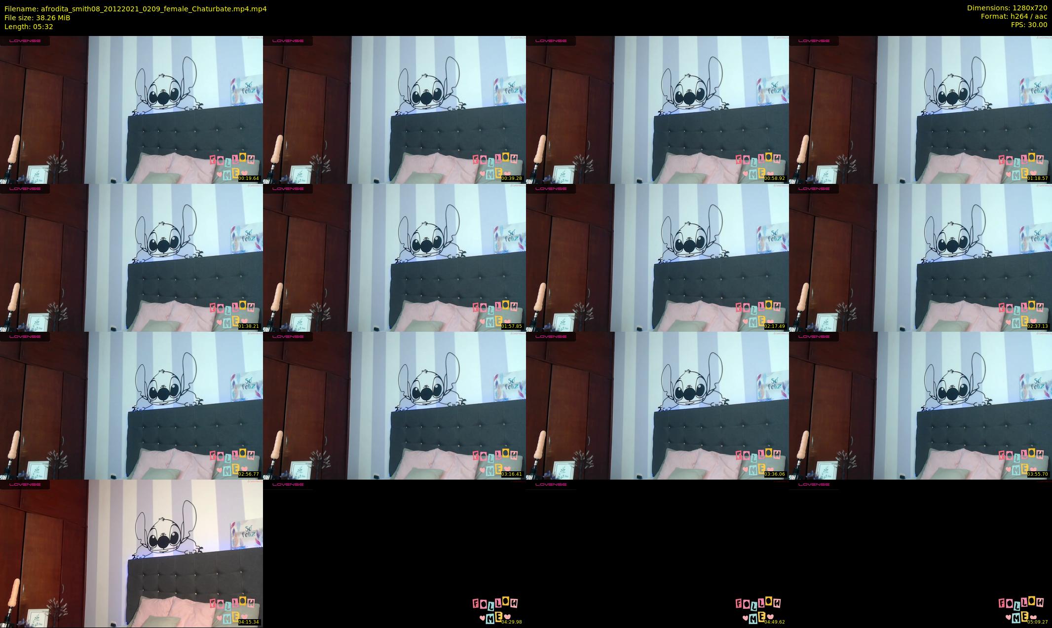 afrodita_smith08 — 6 minute Chaturbate female cam show recording, 720p, Dec 20, 2021