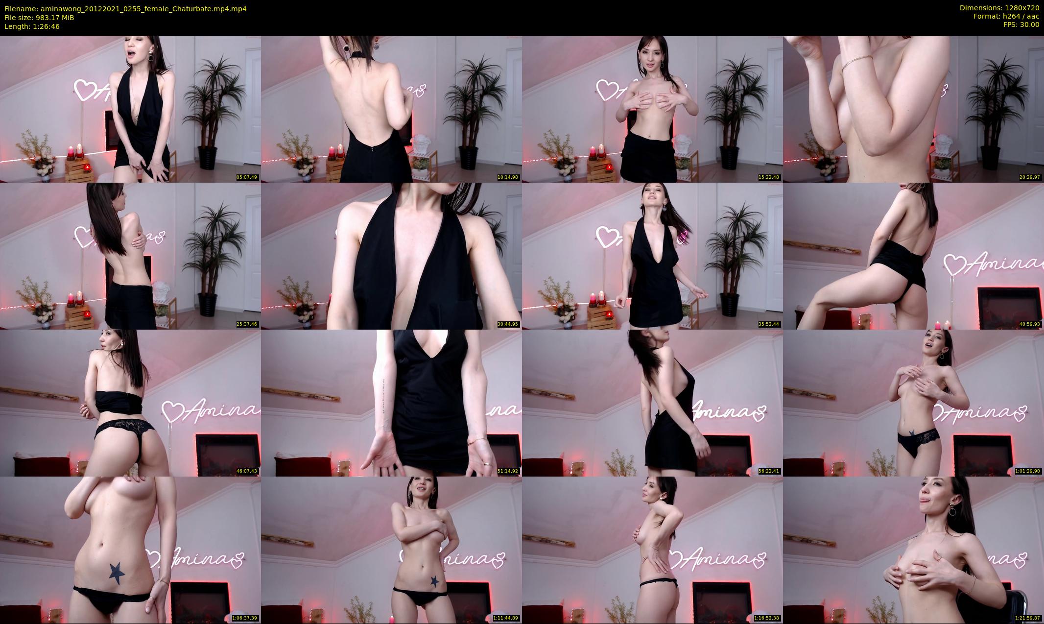 aminawong — 87 minute Chaturbate female cam show recording, 720p, Dec 20, 2021