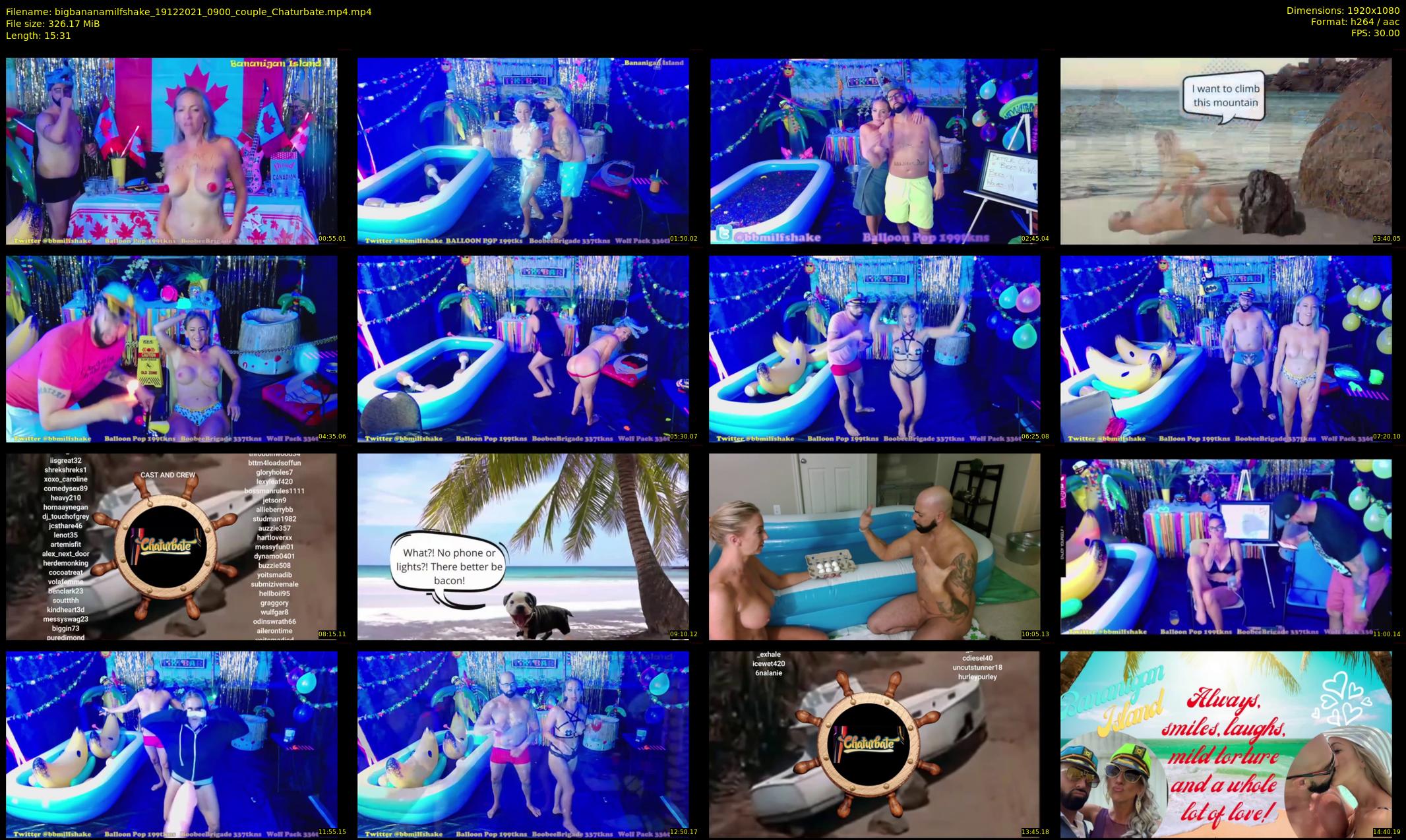 bigbananamilfshake — 16 minute Chaturbate couple cam show recording, 1080p, Dec 19, 2021