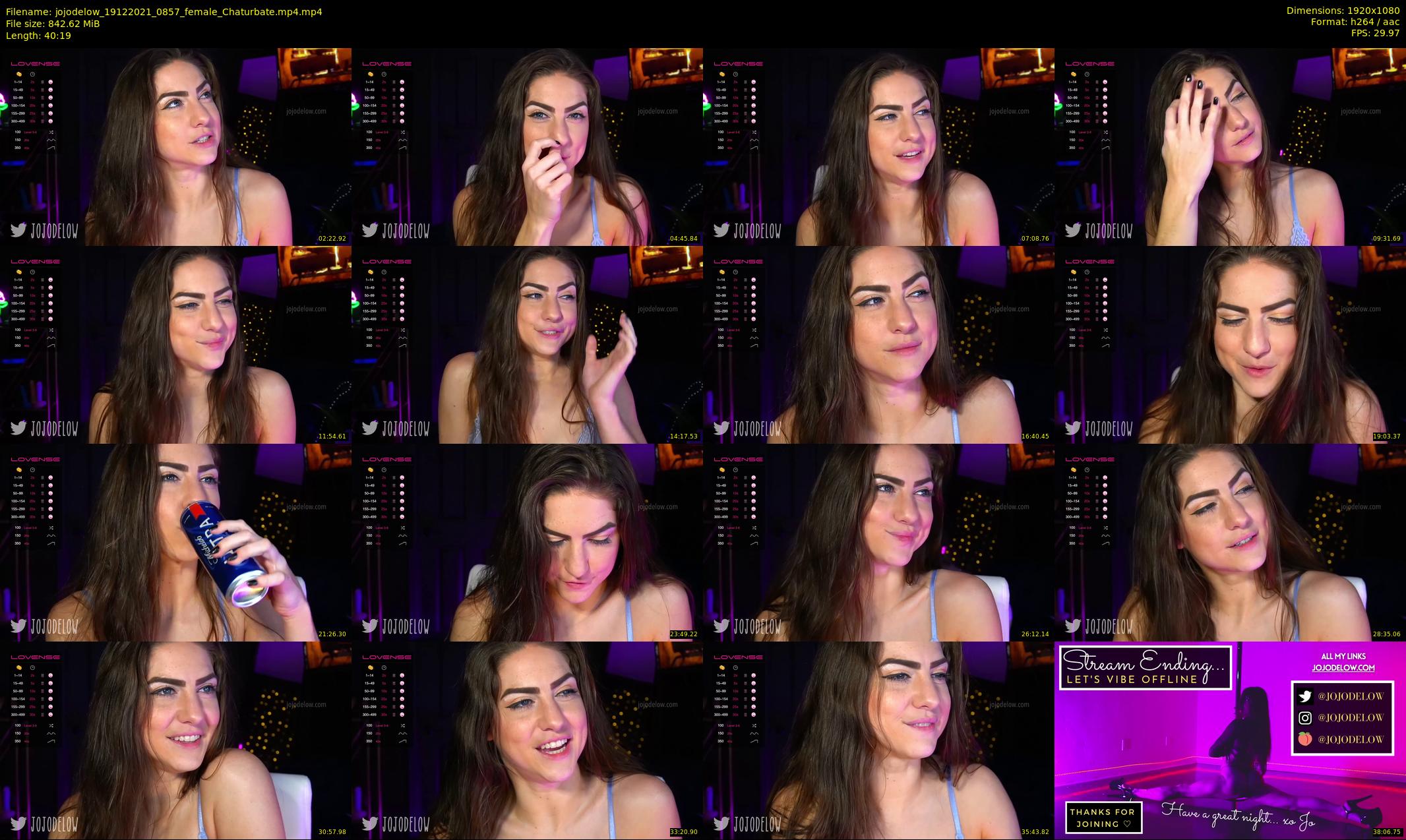 jojodelow — 41 minute Chaturbate female cam show recording, 1080p, Dec 19, 2021