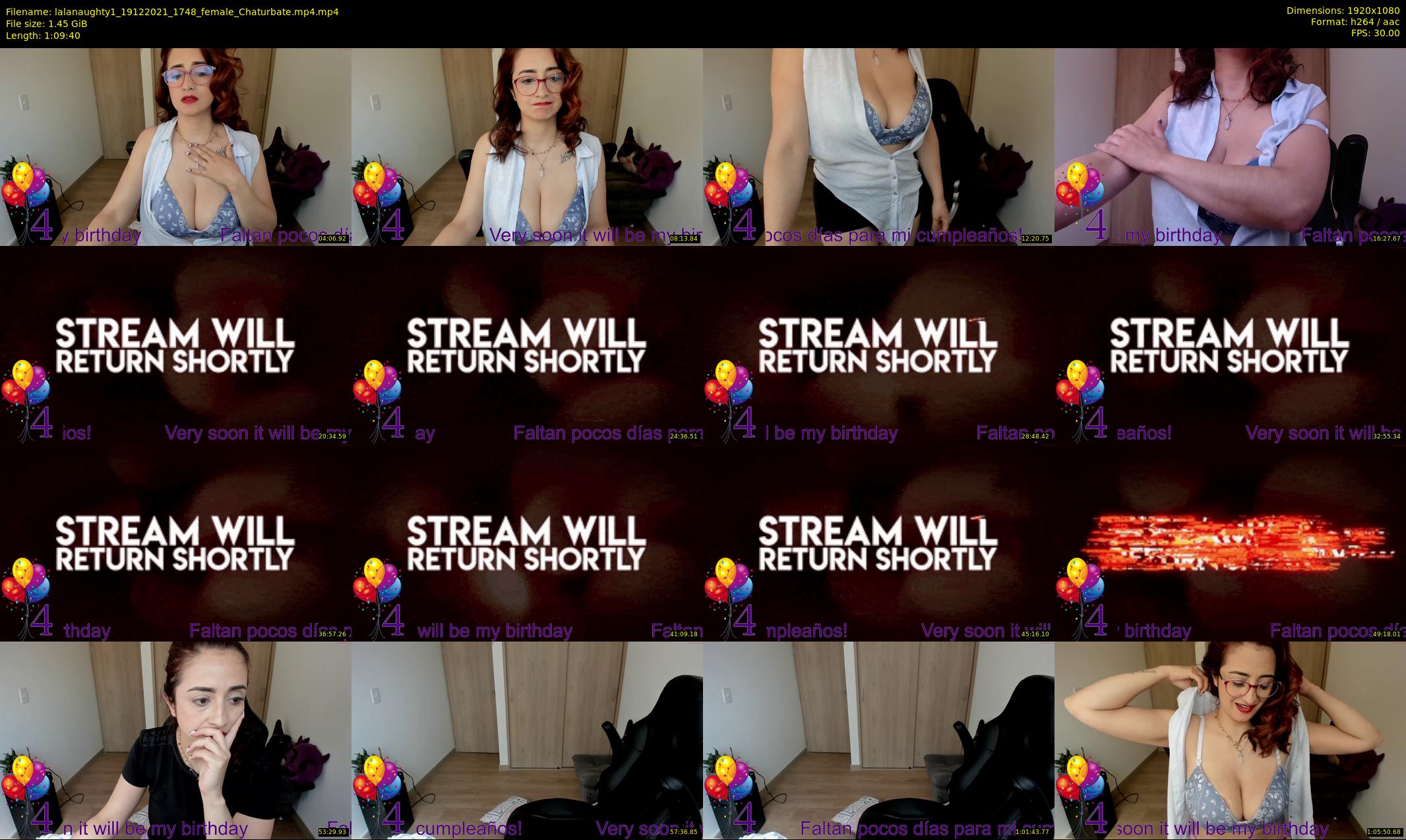 lalanaughty1 — 70 minute Chaturbate female cam show recording, 1080p, Dec 19, 2021