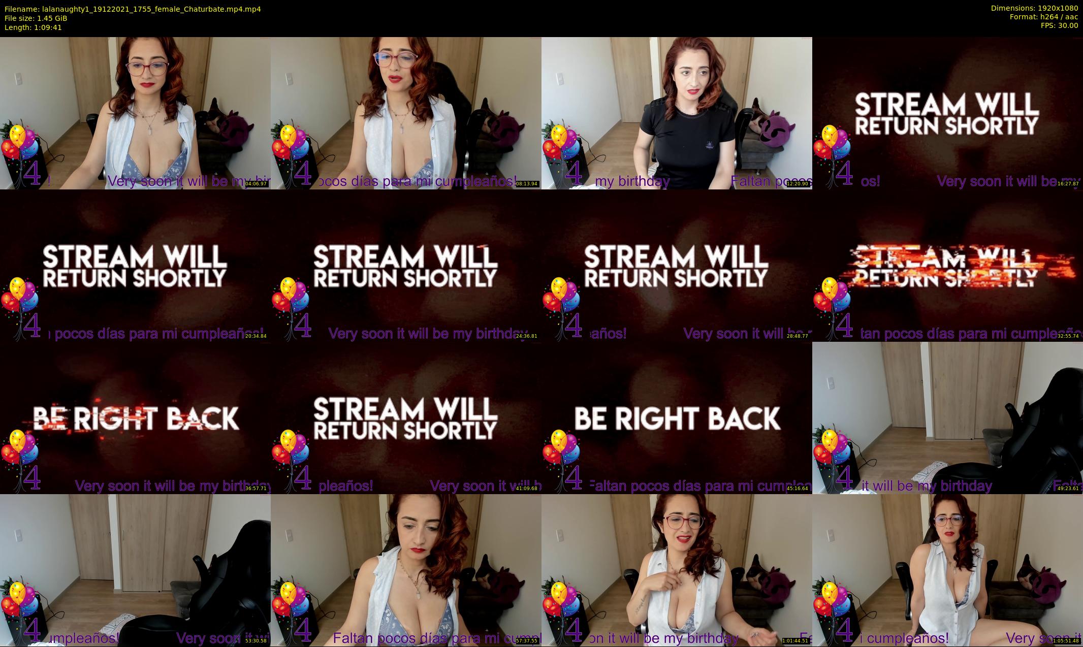 lalanaughty1 — 70 minute Chaturbate female cam show recording, 1080p, Dec 19, 2021
