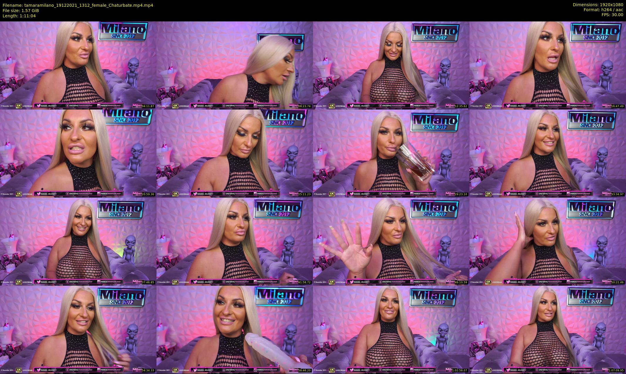 tamaramilano — 72 minute Chaturbate female cam show recording, 1080p, Dec 19, 2021