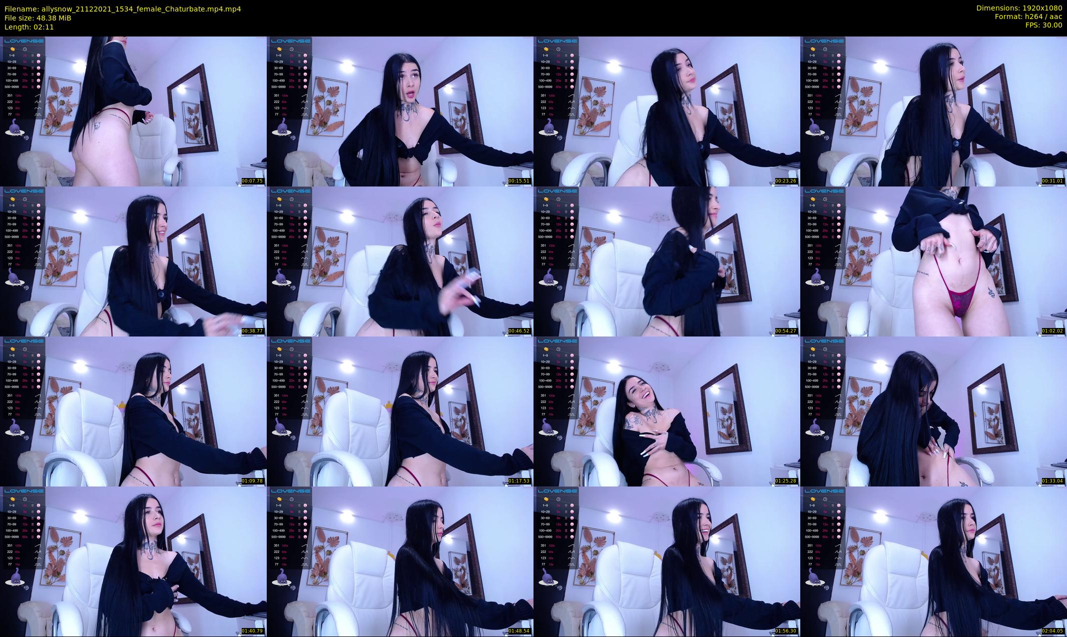 allysnow — 3 minute Chaturbate female cam show recording, 1080p, Dec 21, 2021