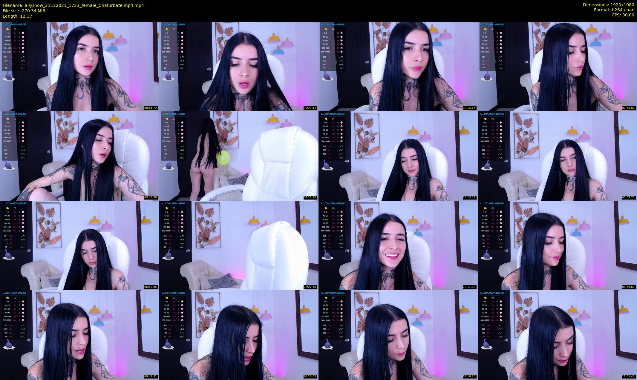 allysnow — 13 minute Chaturbate female cam show recording, 1080p, Dec 21, 2021