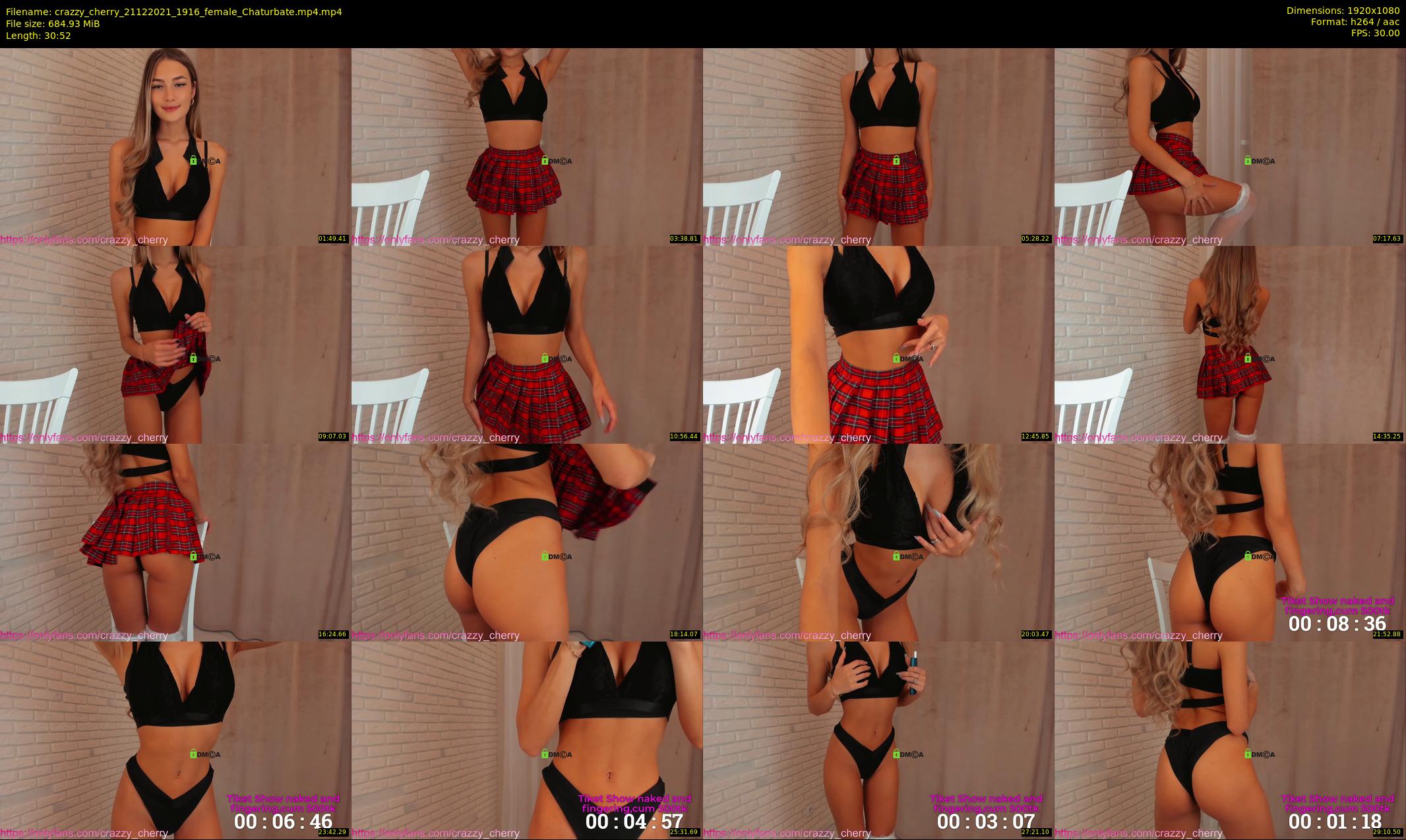 crazzy_cherry — 31 minute Chaturbate female cam show recording, 1080p, Dec 21, 2021