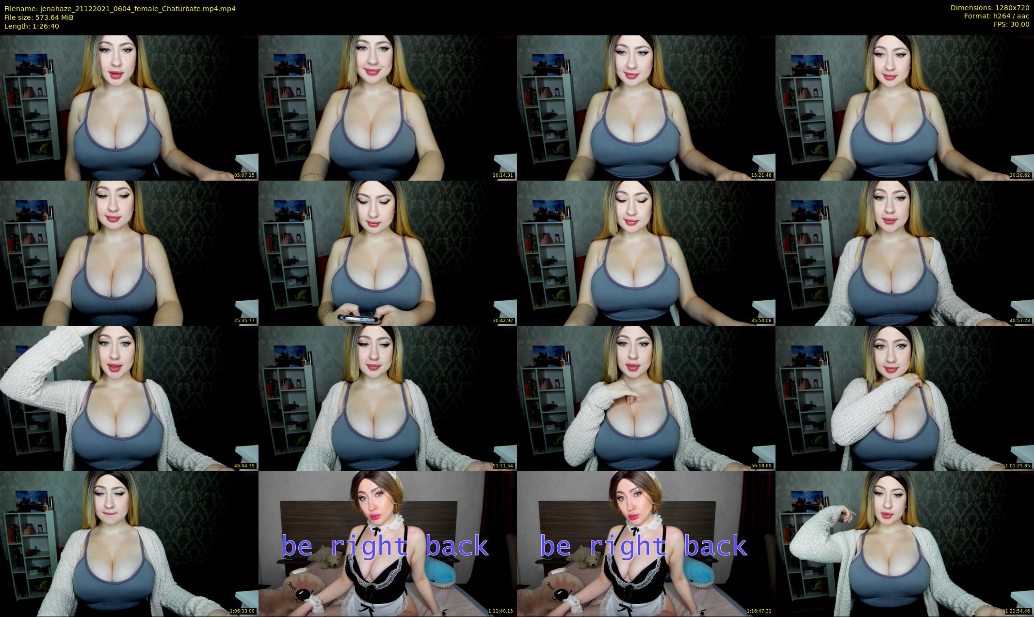 jenahaze — 87 minute Chaturbate female cam show recording, 720p, Dec 21, 2021