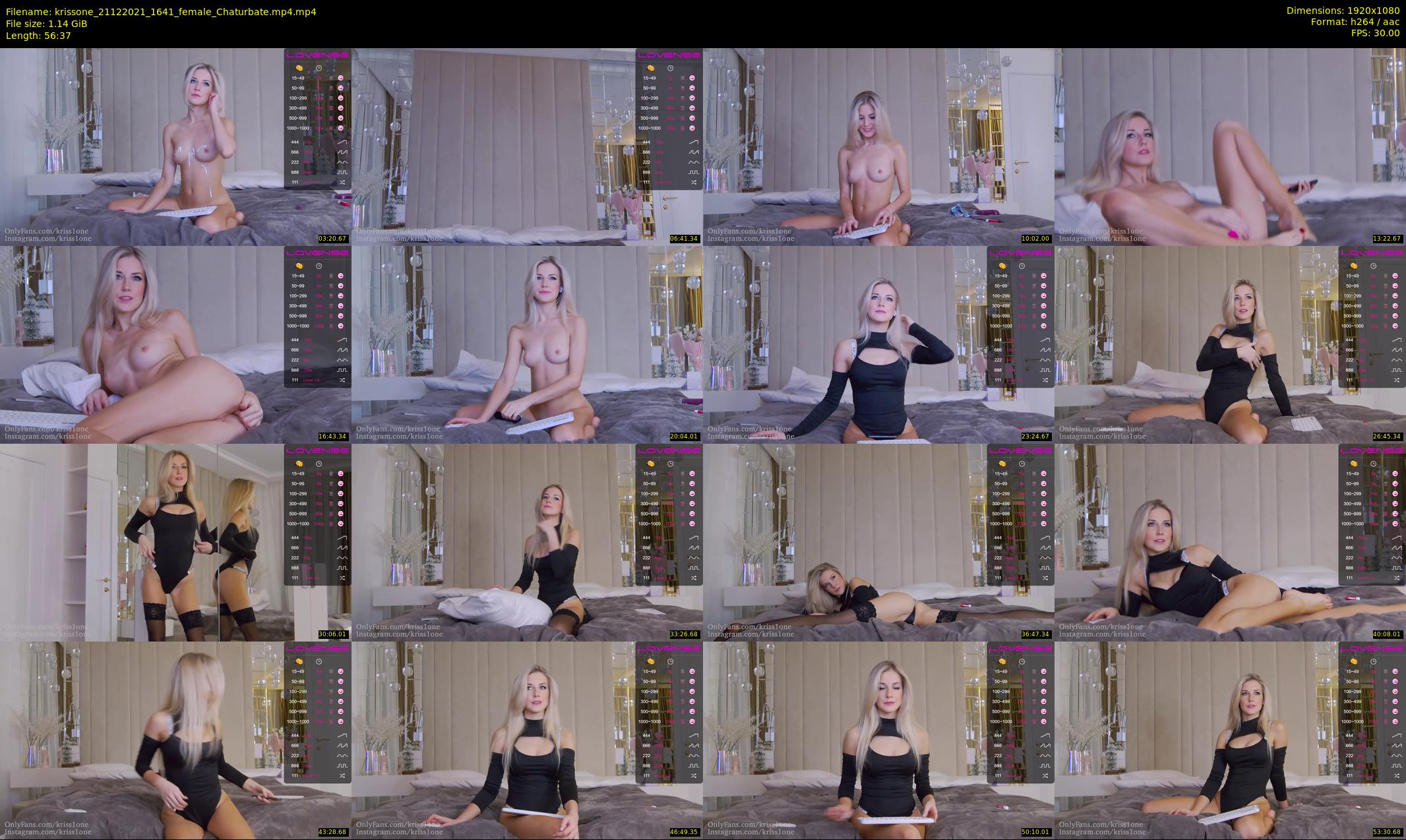 krissone — 57 minute Chaturbate female cam show recording, 1080p, Dec 21, 2021