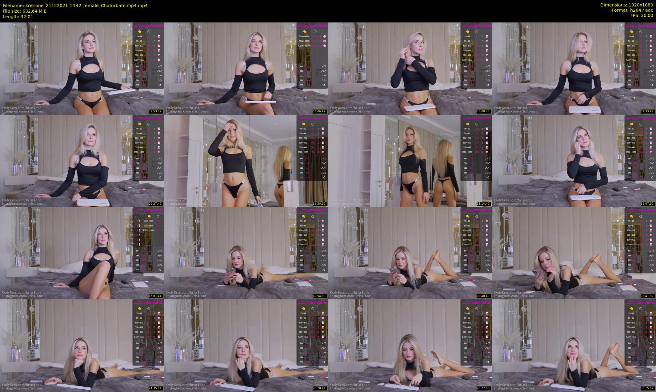 krissone — 33 minute Chaturbate female cam show recording, 1080p, Dec 21, 2021
