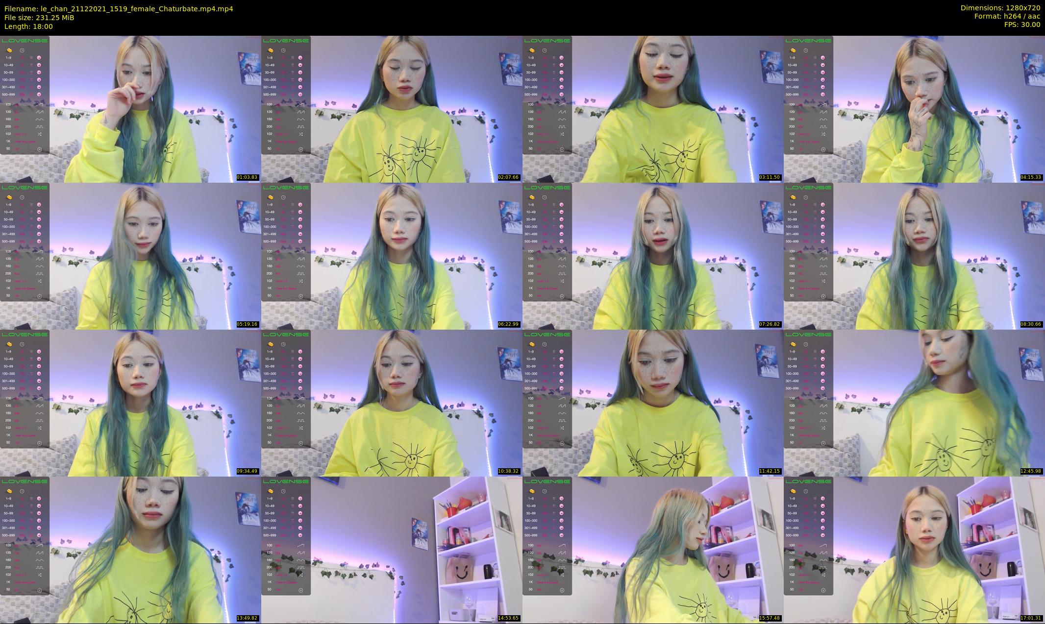 le_chan — 18 minute Chaturbate female cam show recording, 720p, Dec 21, 2021