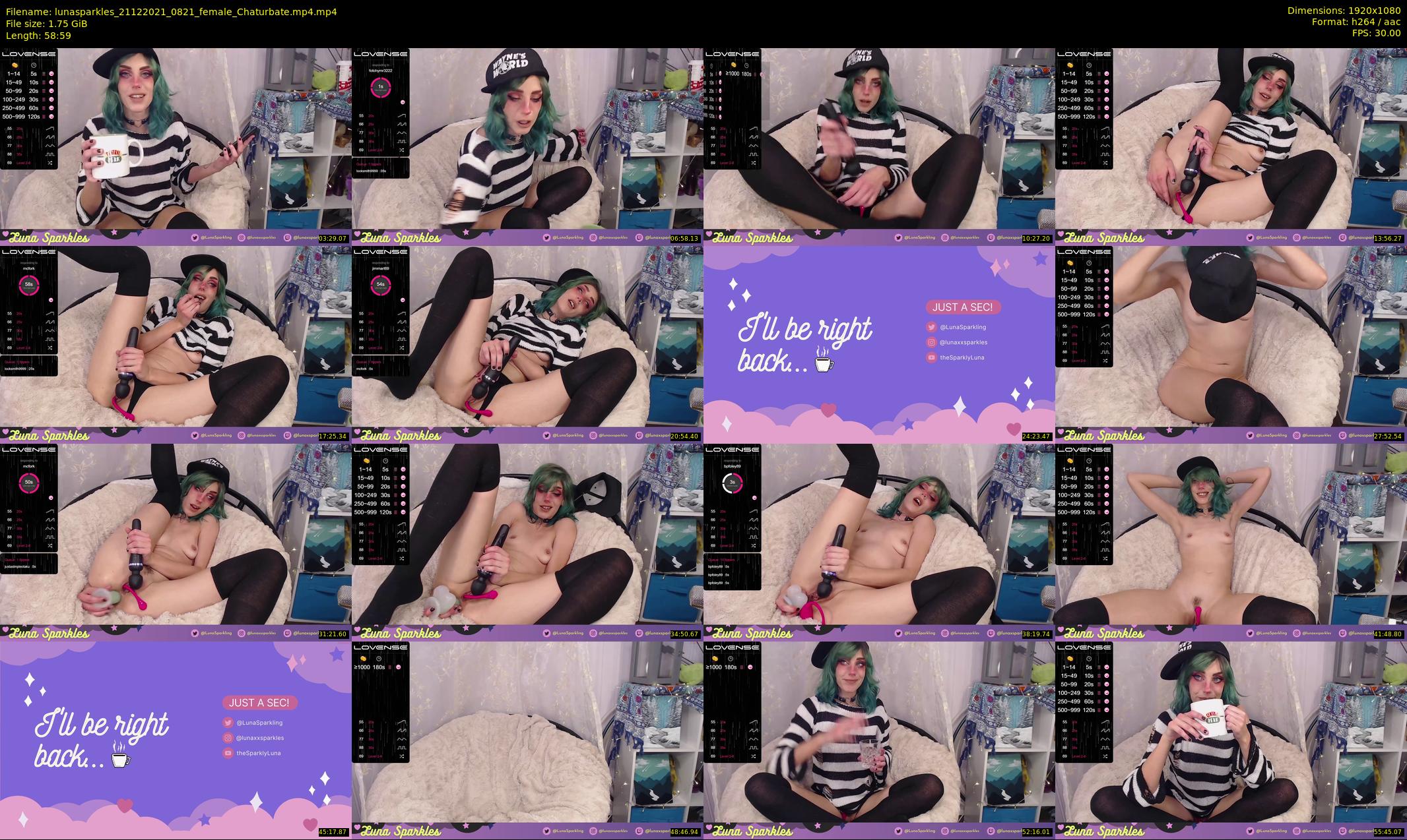 lunasparkles — 59 minute Chaturbate female cam show recording, 1080p, Dec 21, 2021