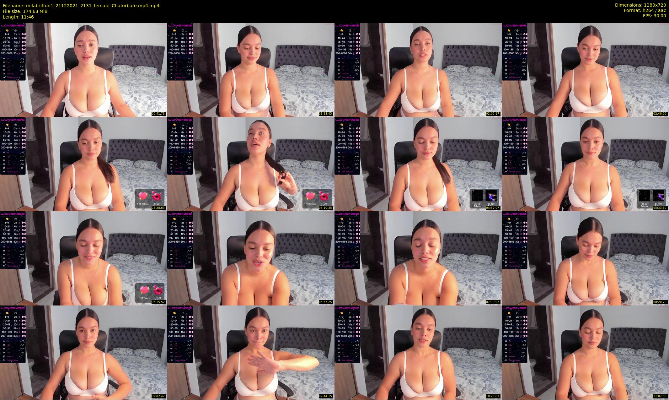 milabritton1 — 12 minute Chaturbate female cam show recording, 720p, Dec 21, 2021