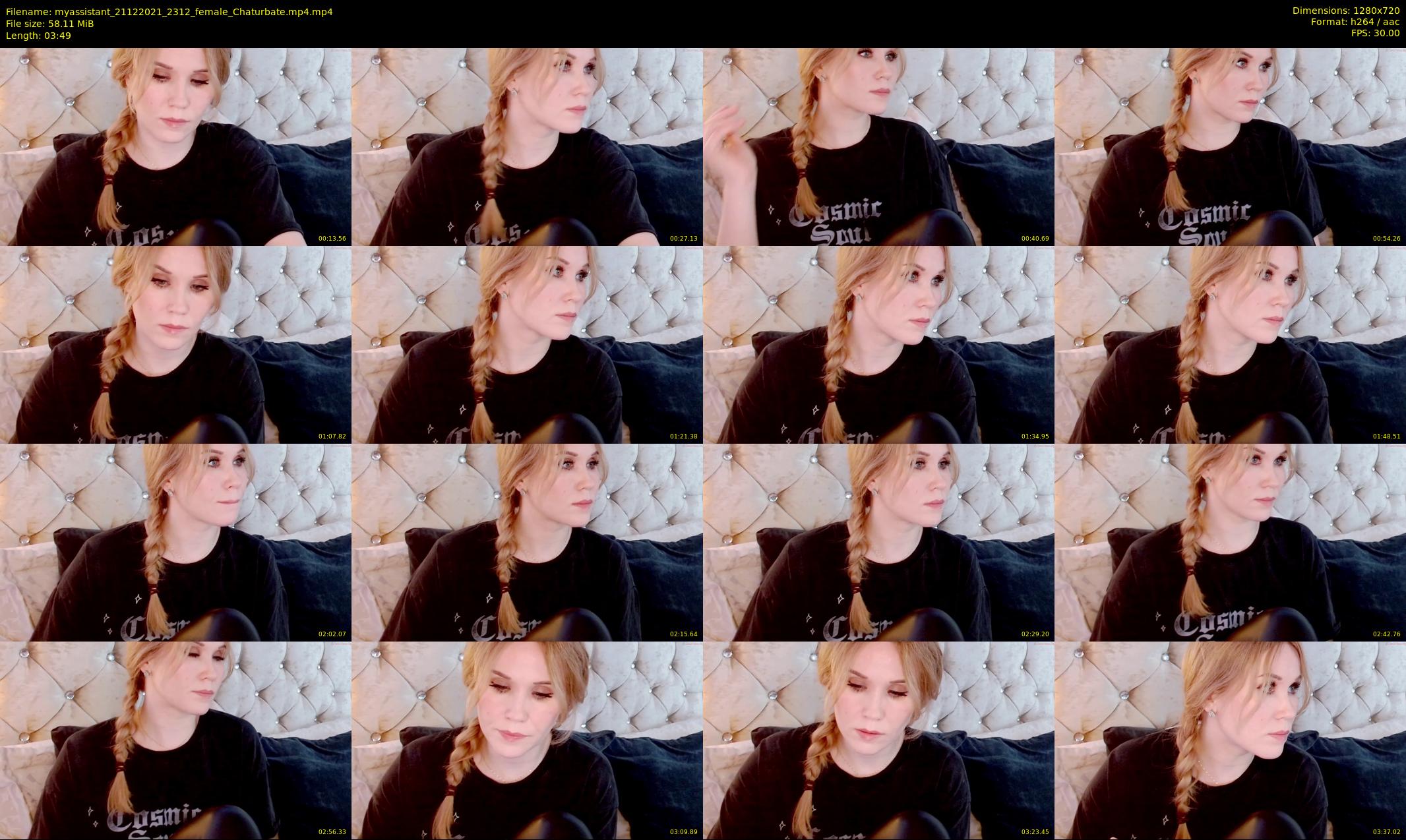 myassistant — 4 minute Chaturbate female cam show recording, 720p, Dec 21, 2021