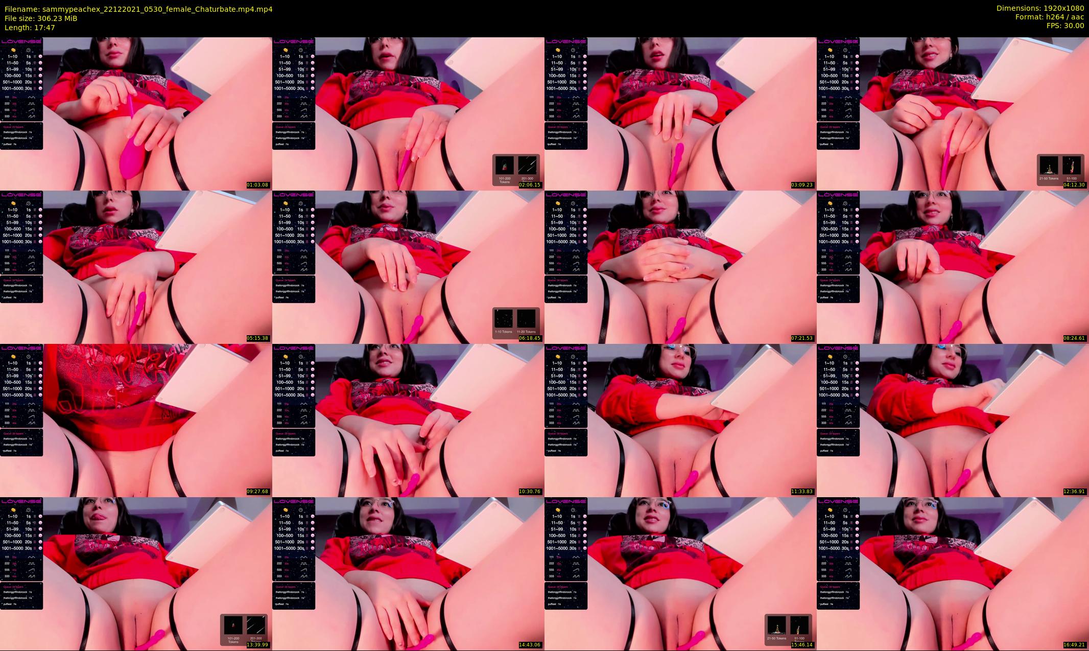 sammypeachex — 18 minute Chaturbate female cam show recording, 1080p, Dec 22, 2021