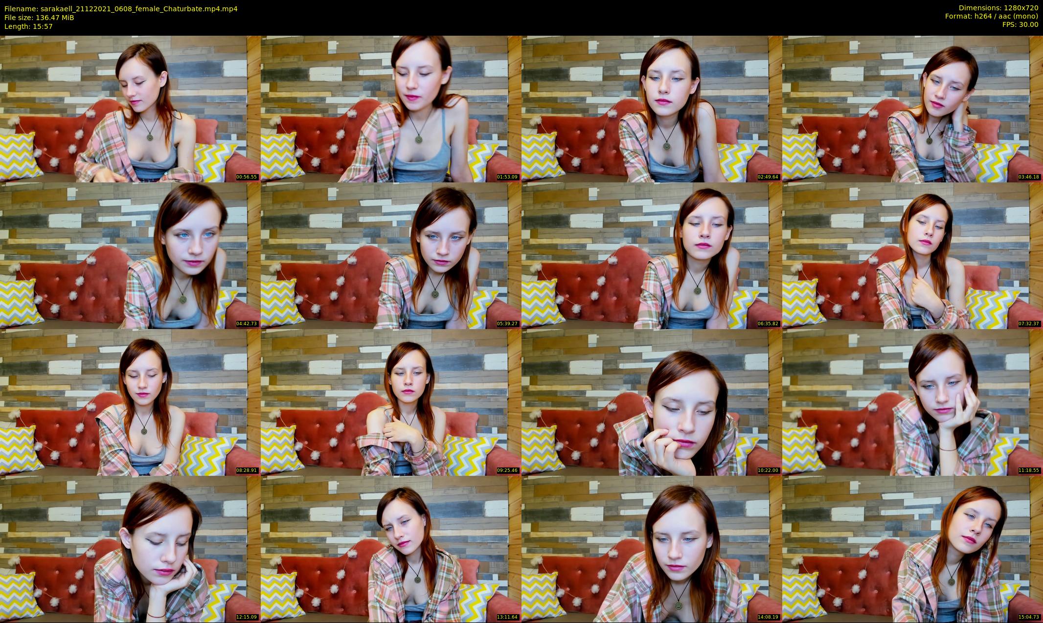 sarakaell — 16 minute Chaturbate female cam show recording, 720p, Dec 21, 2021