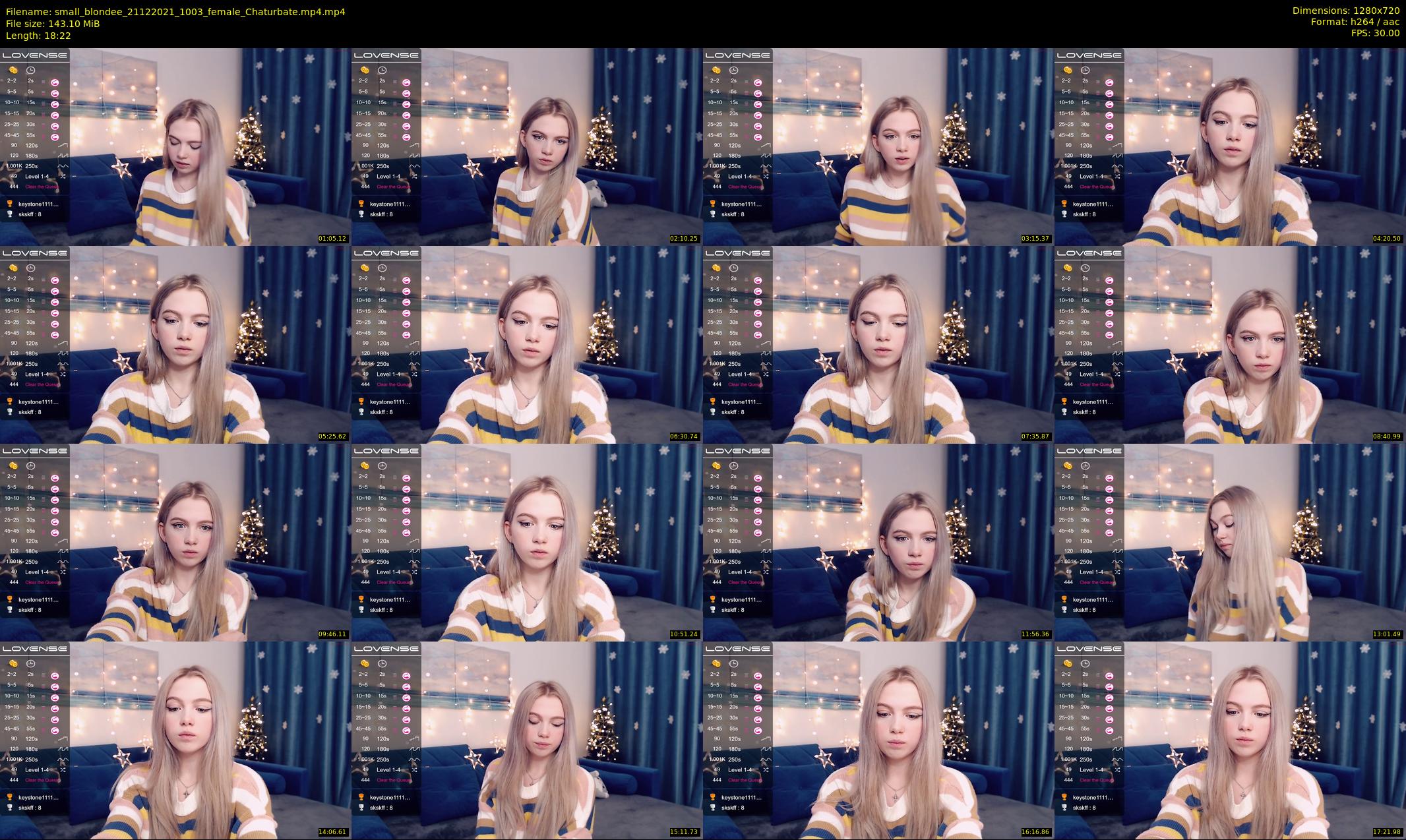 small_blondee — 19 minute Chaturbate female cam show recording, 720p, Dec 21, 2021